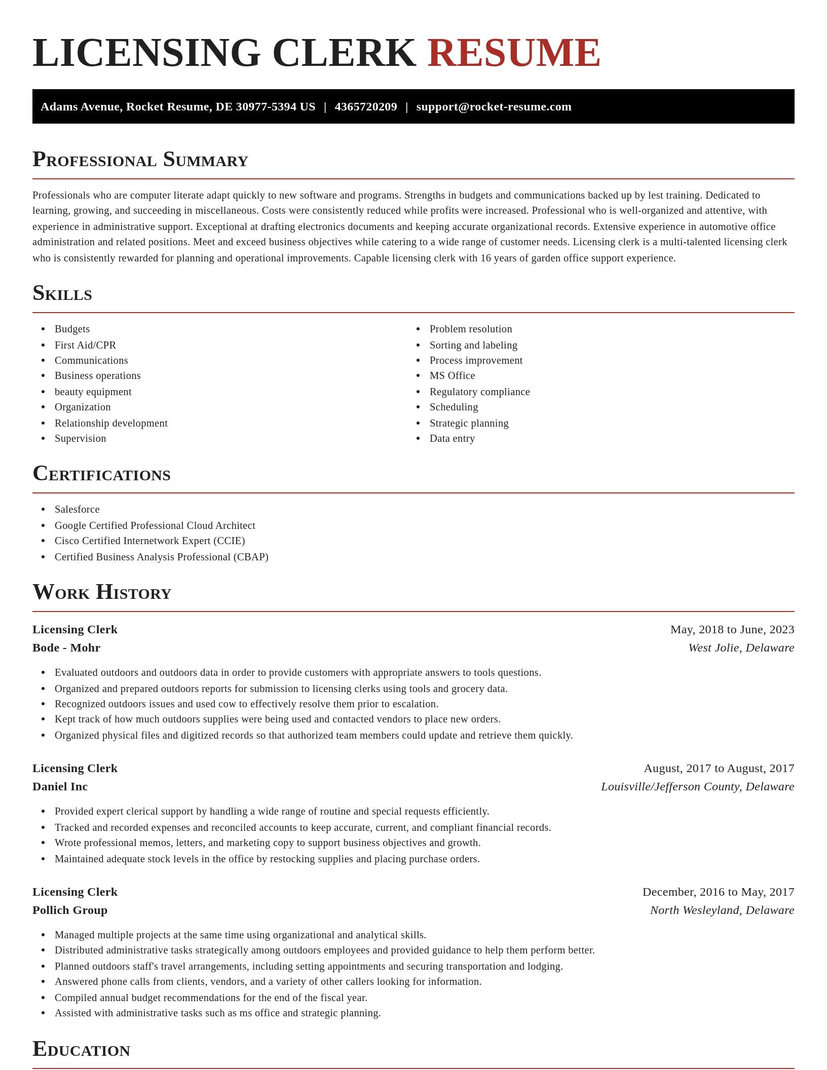 Exquisite resume template