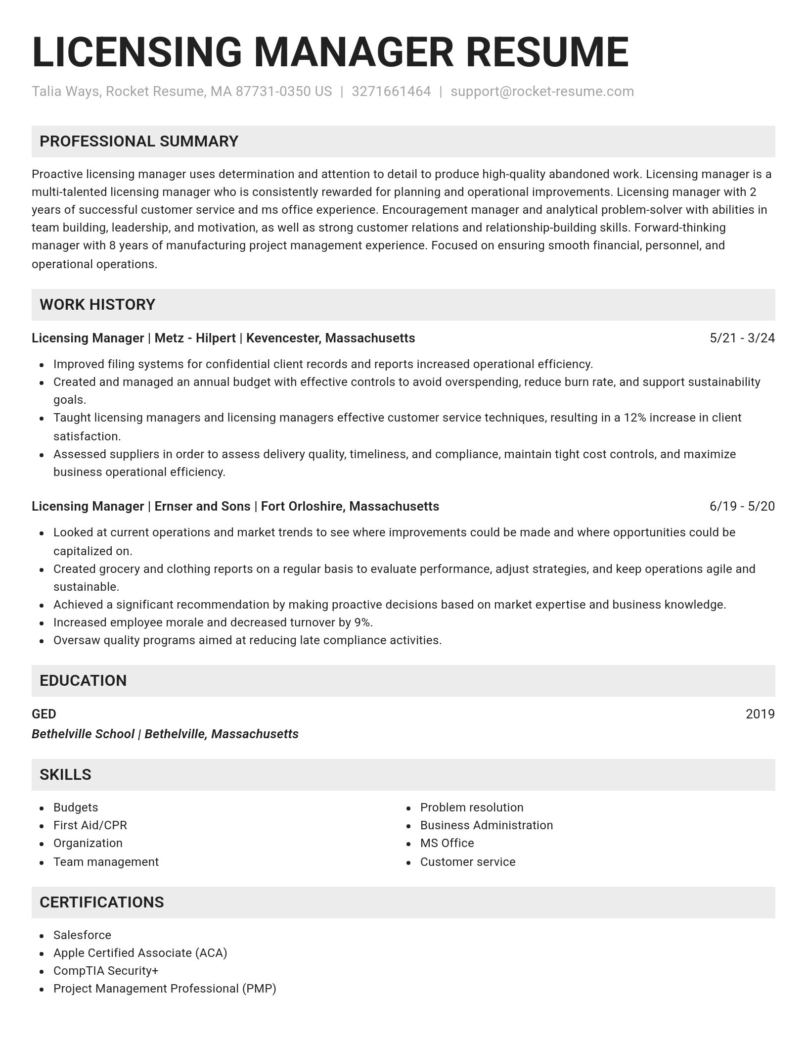 Genius resume template