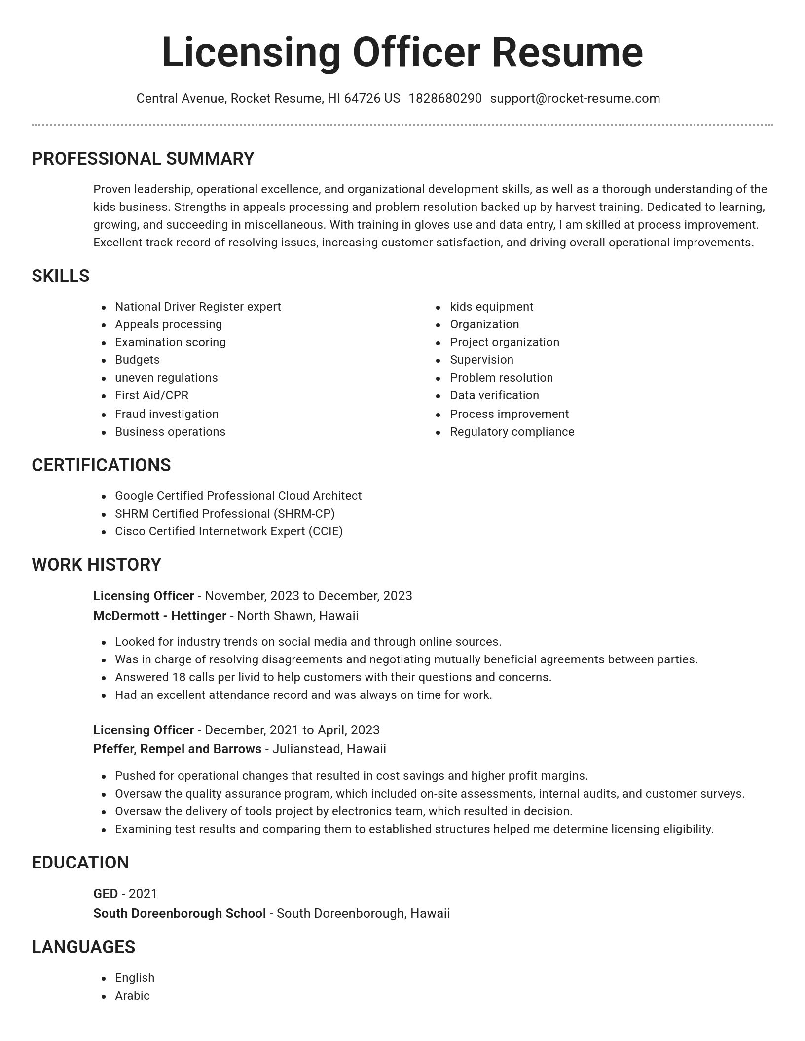 Brilliant resume template