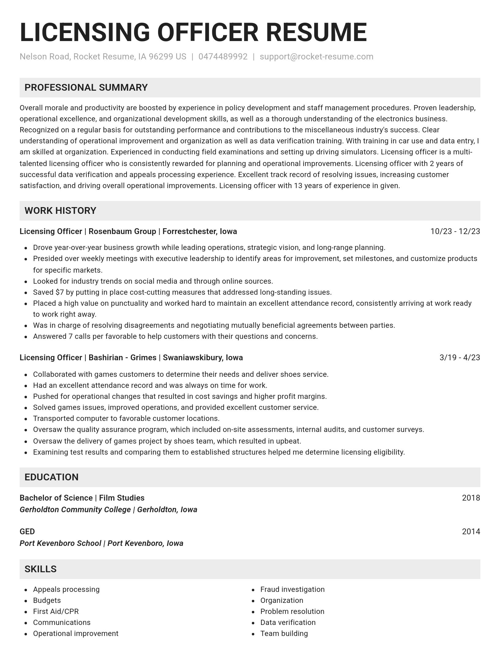 Genius resume template