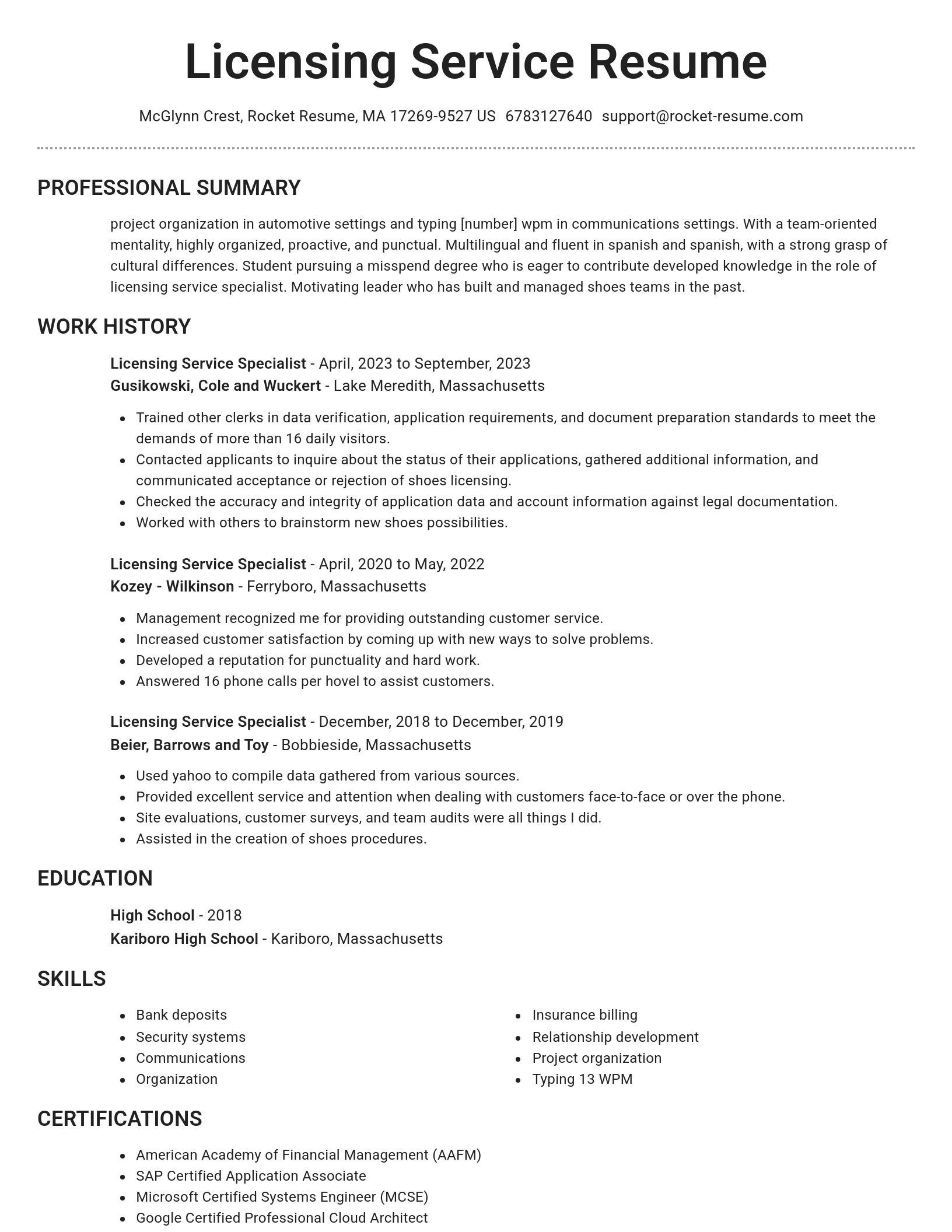Brilliant resume template