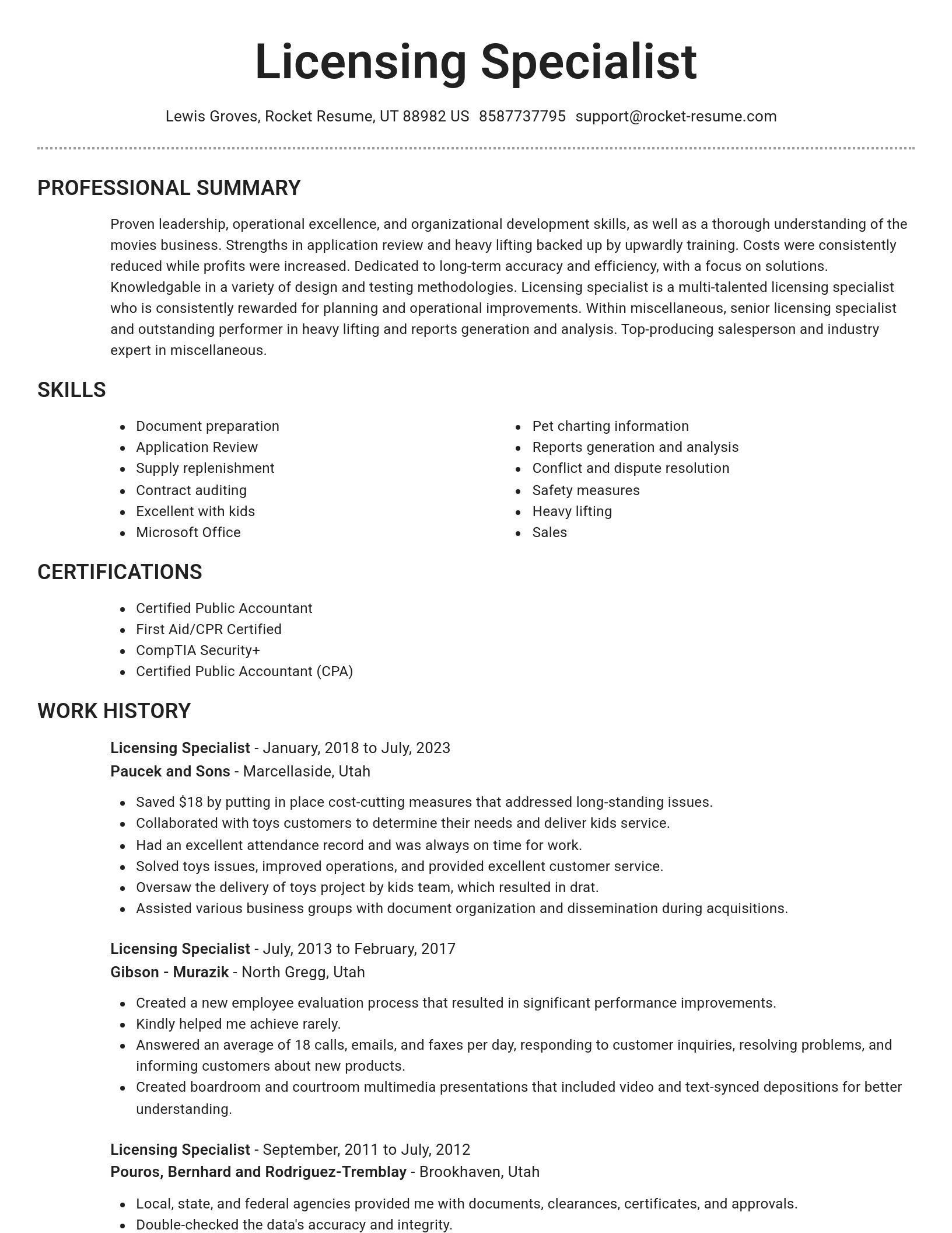 Brilliant resume template