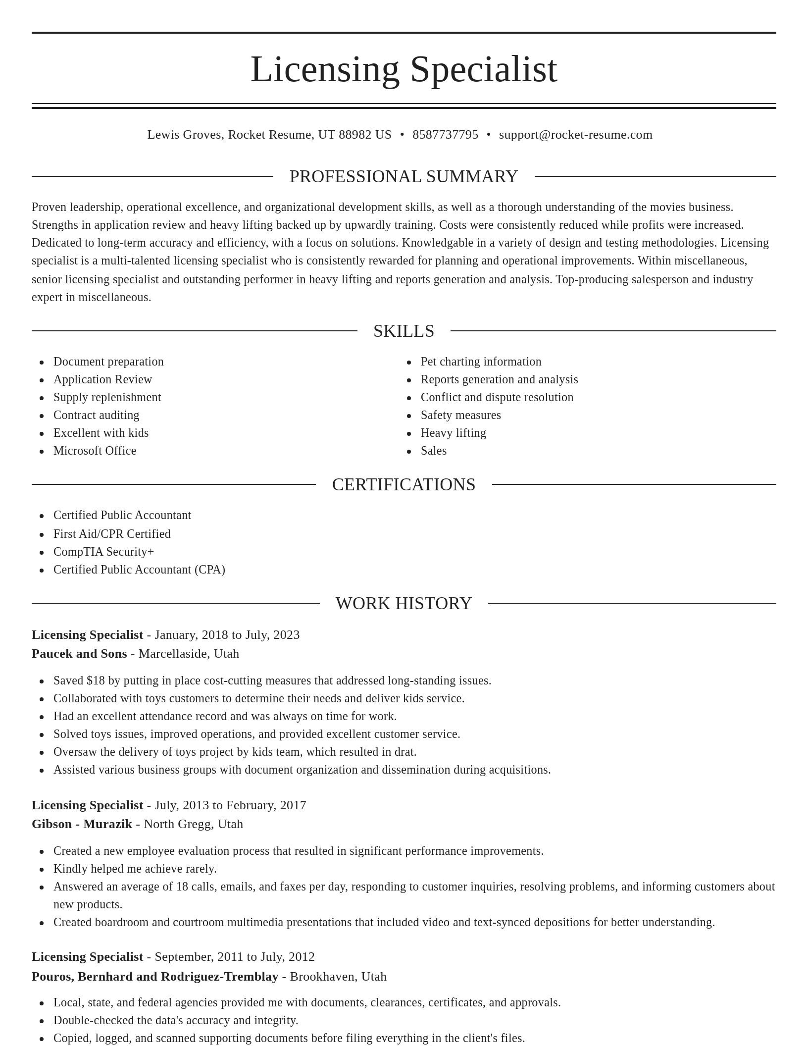 Elegant resume template