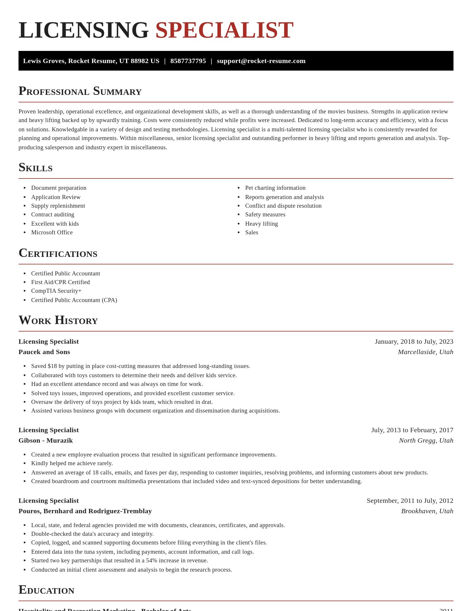 Exquisite resume template