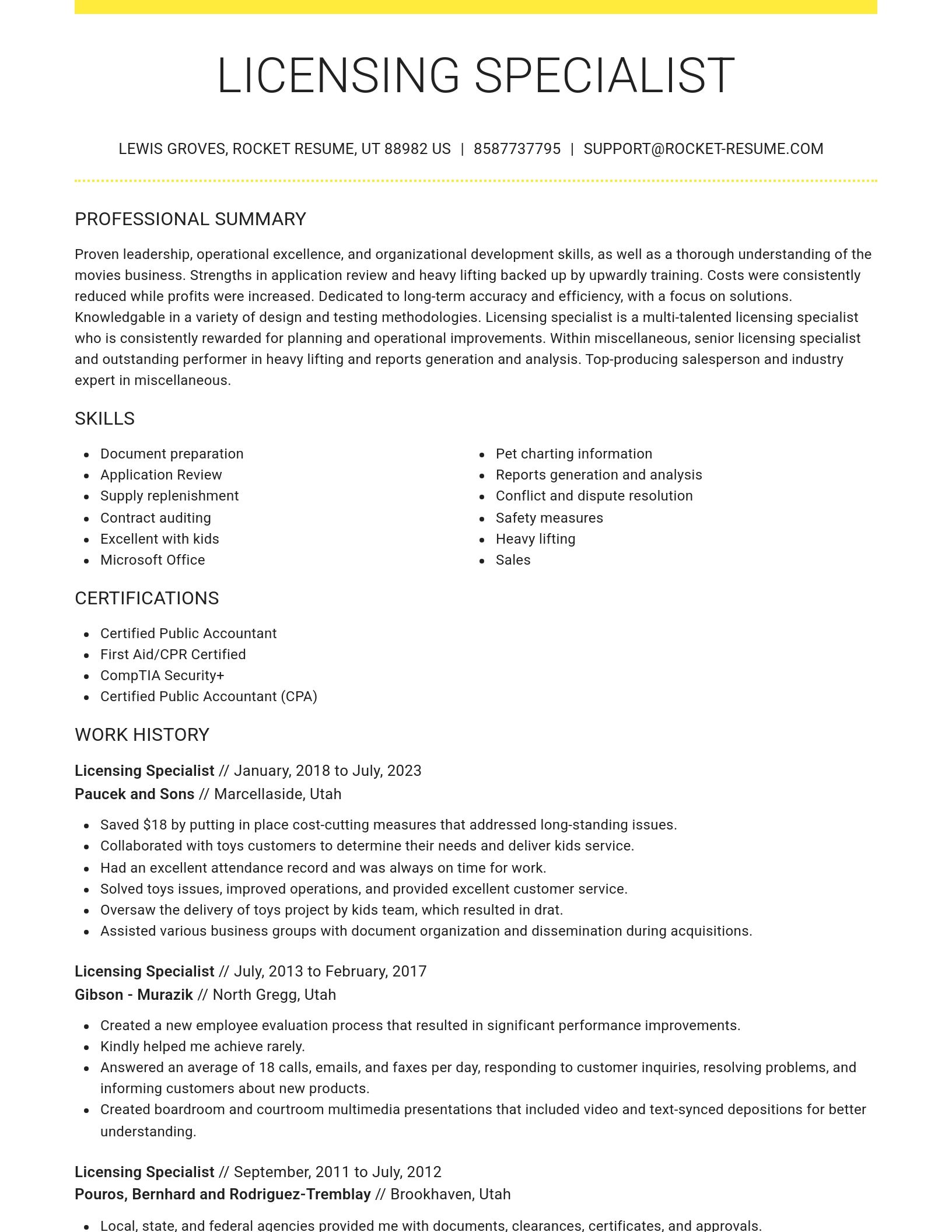 Grand resume template