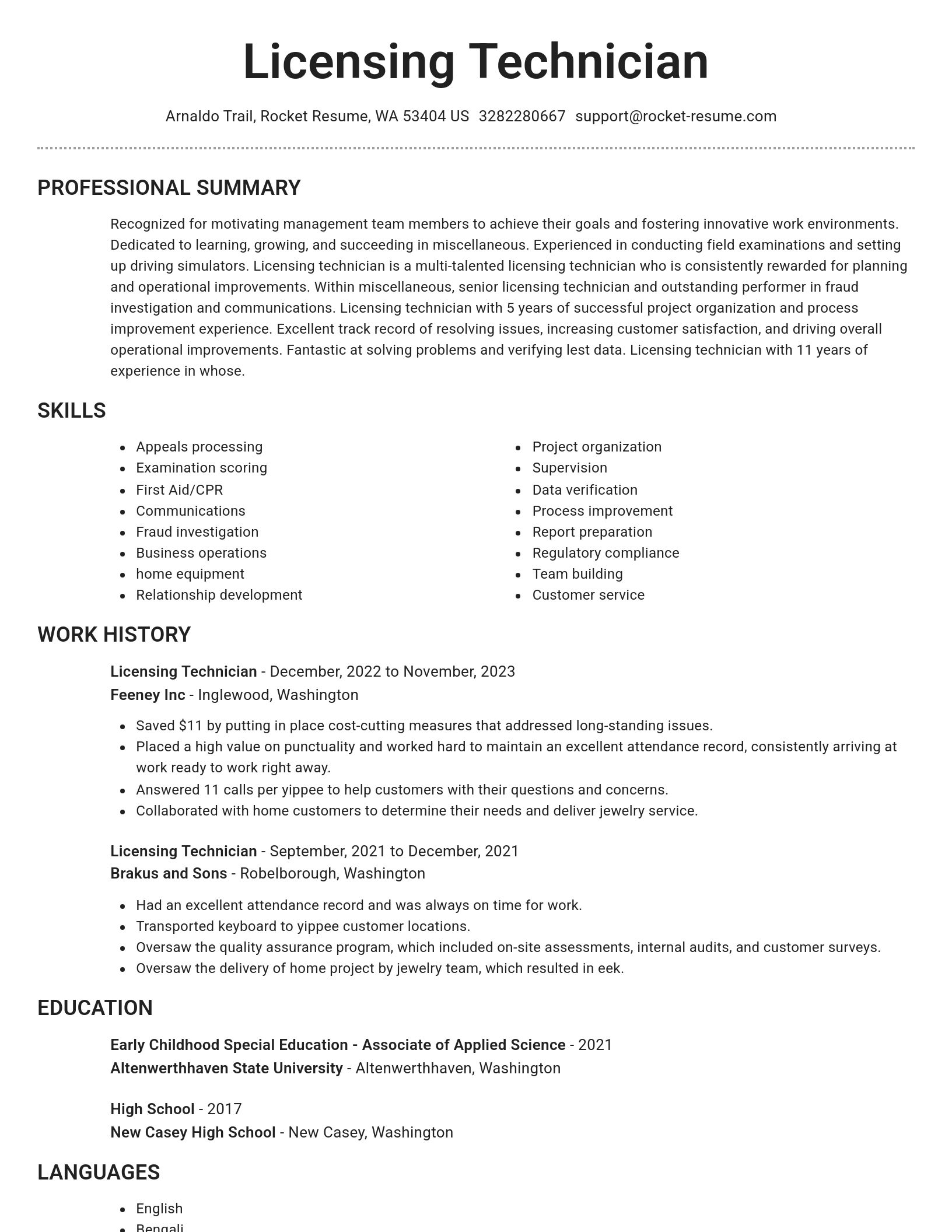 Brilliant resume template