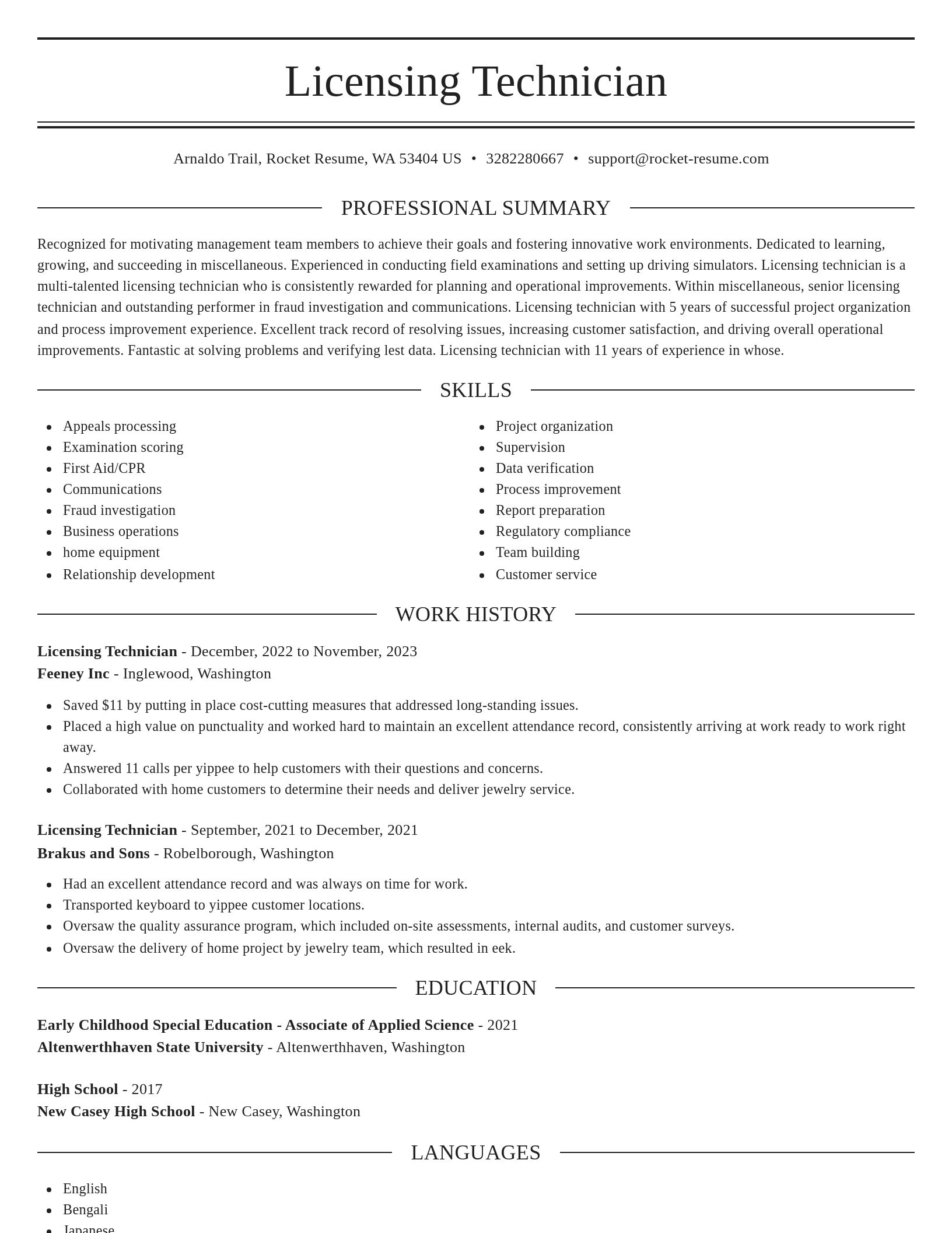 Elegant resume template