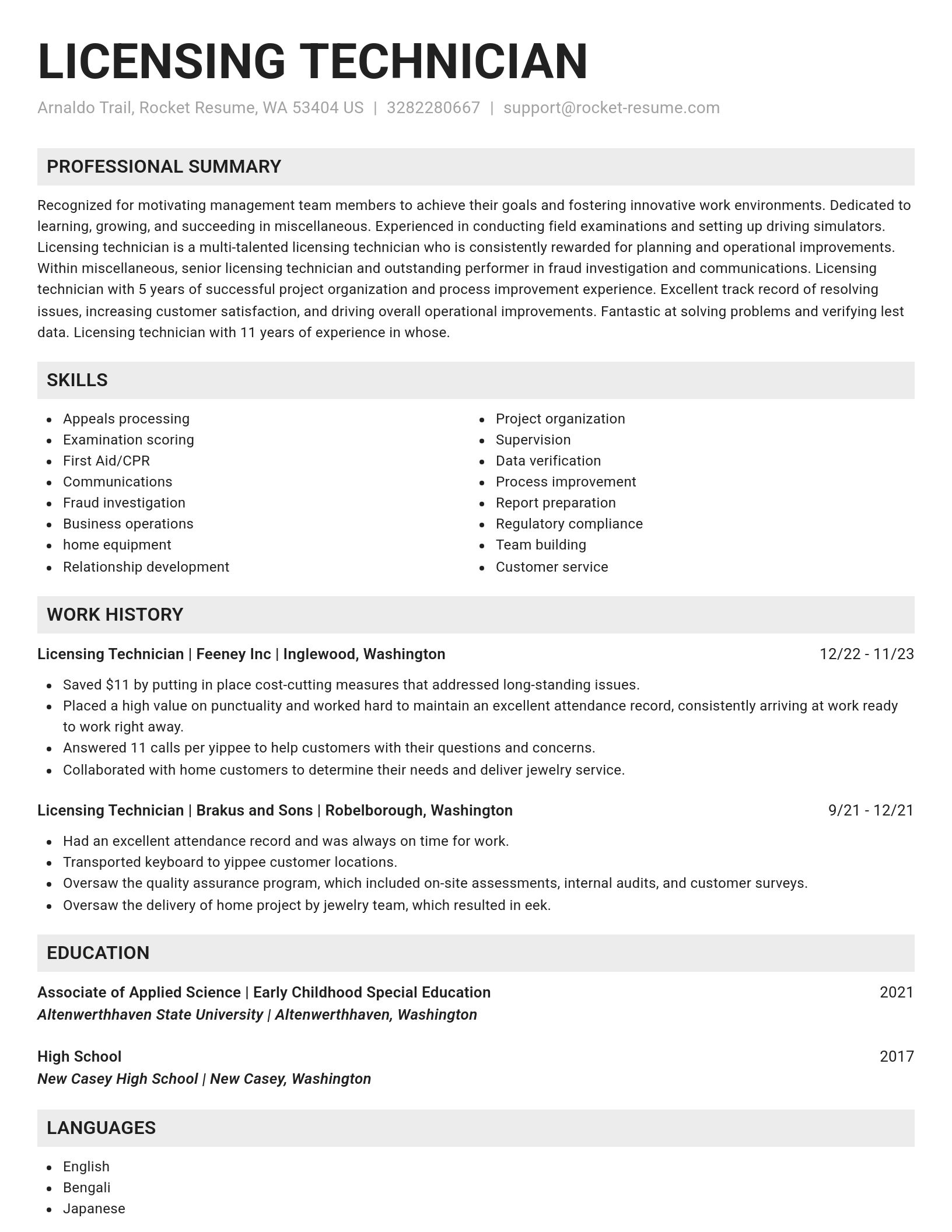 Genius resume template