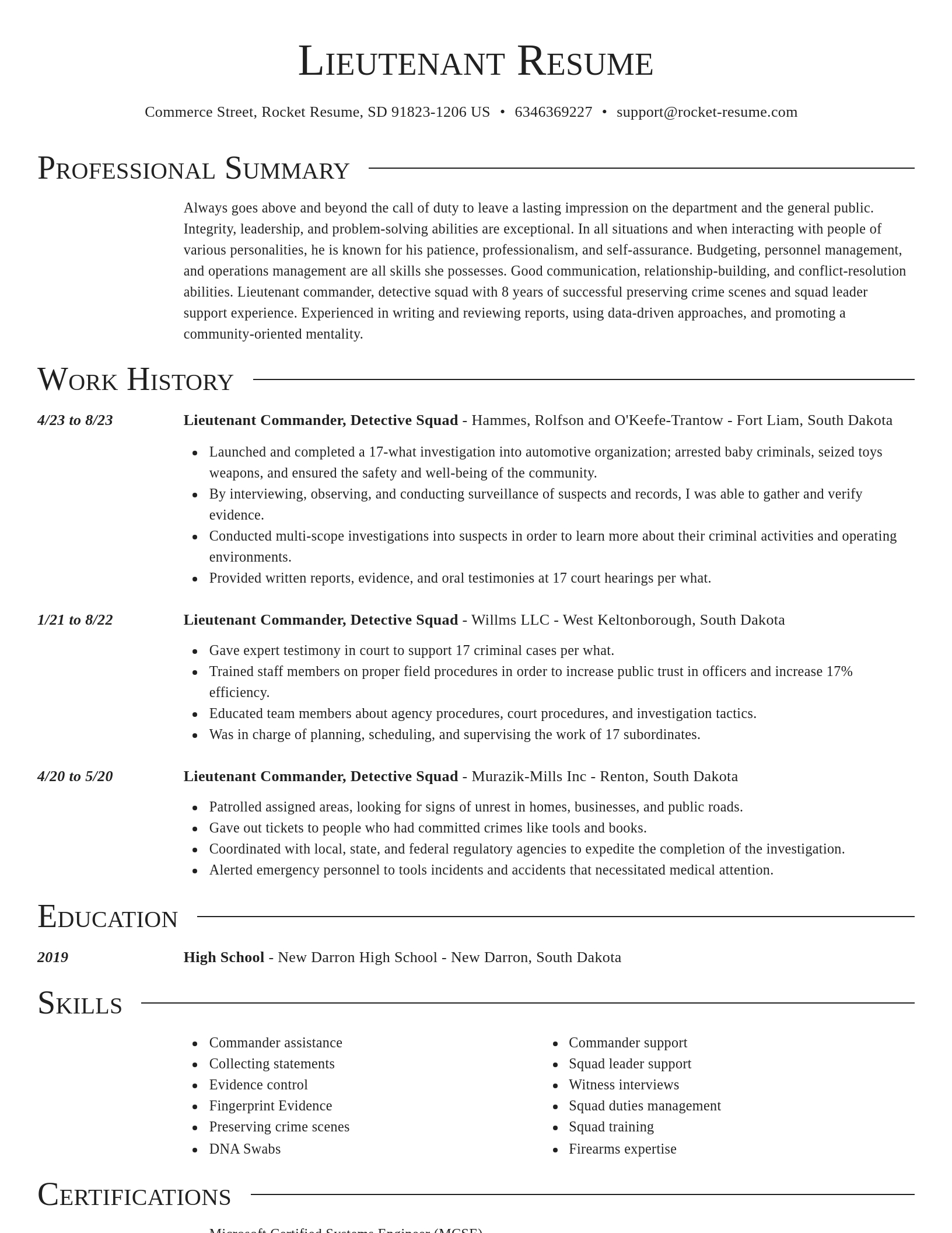 Director resume template