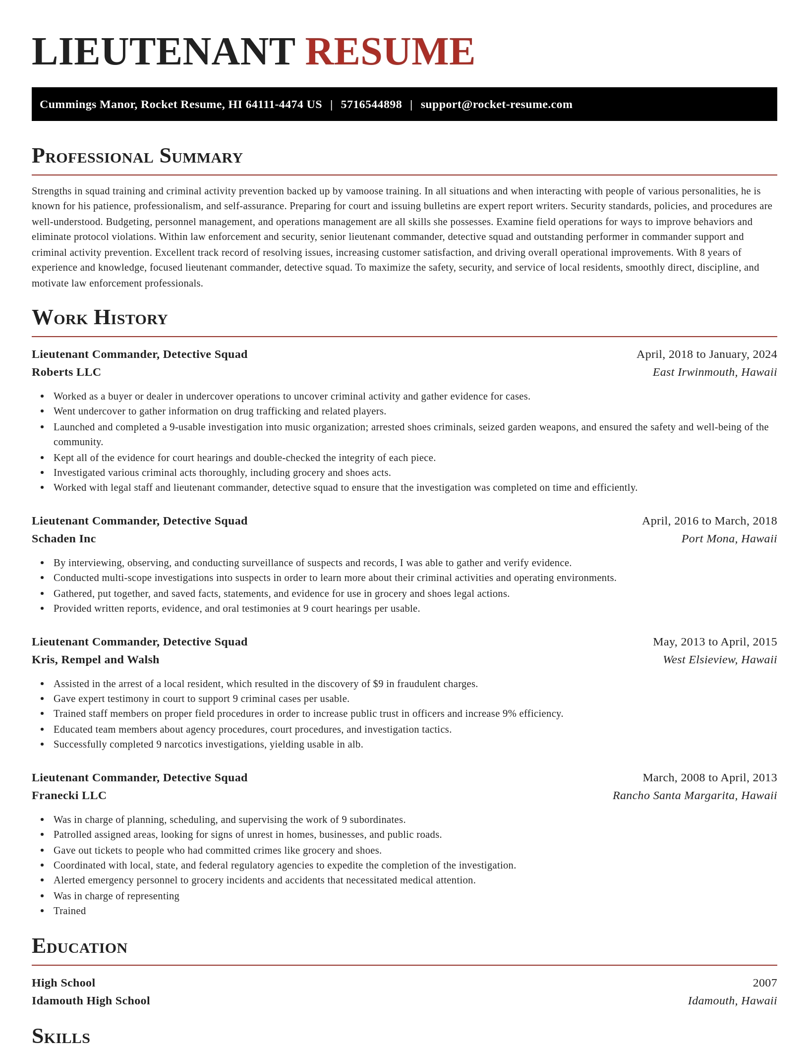 Exquisite resume template
