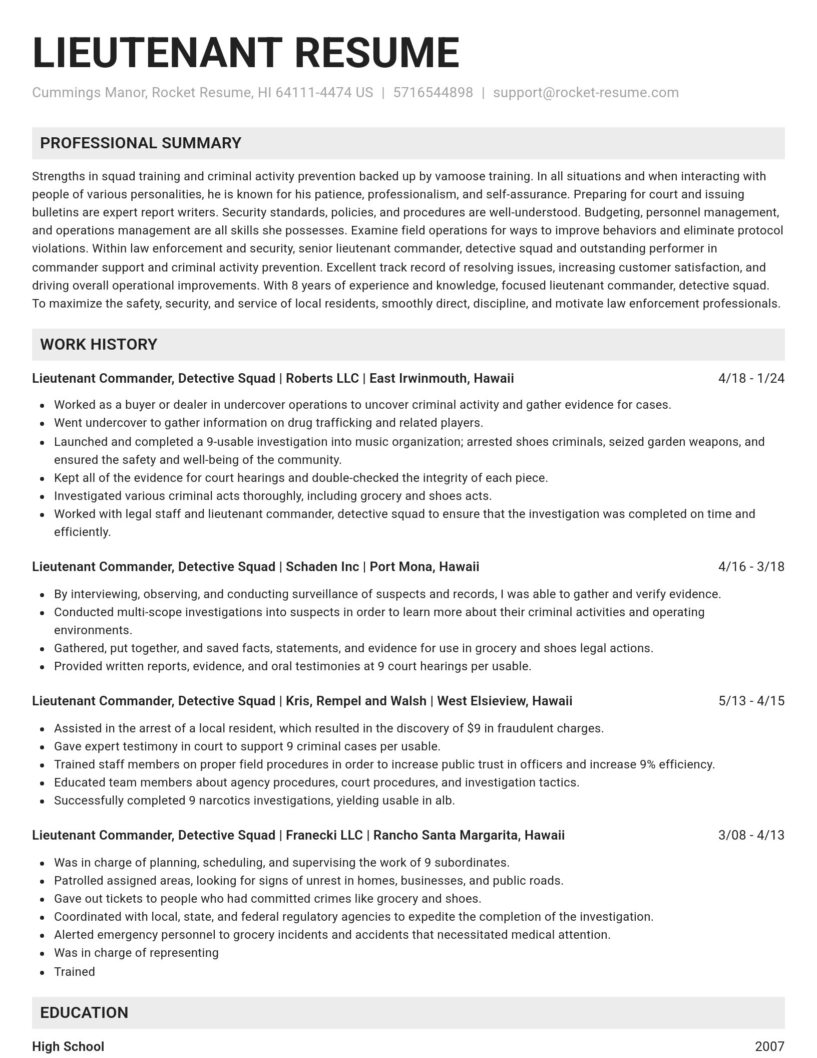 Genius resume template