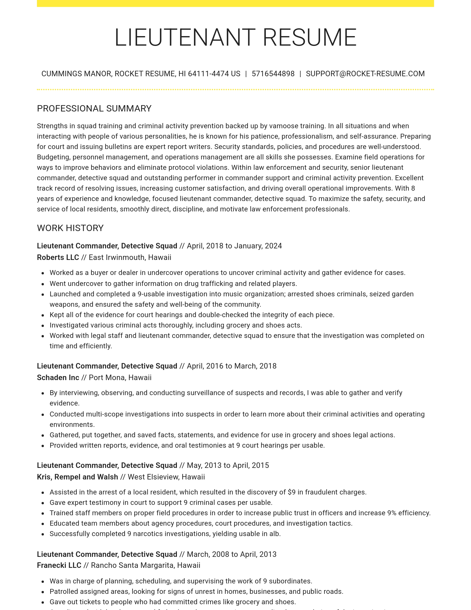 Grand resume template