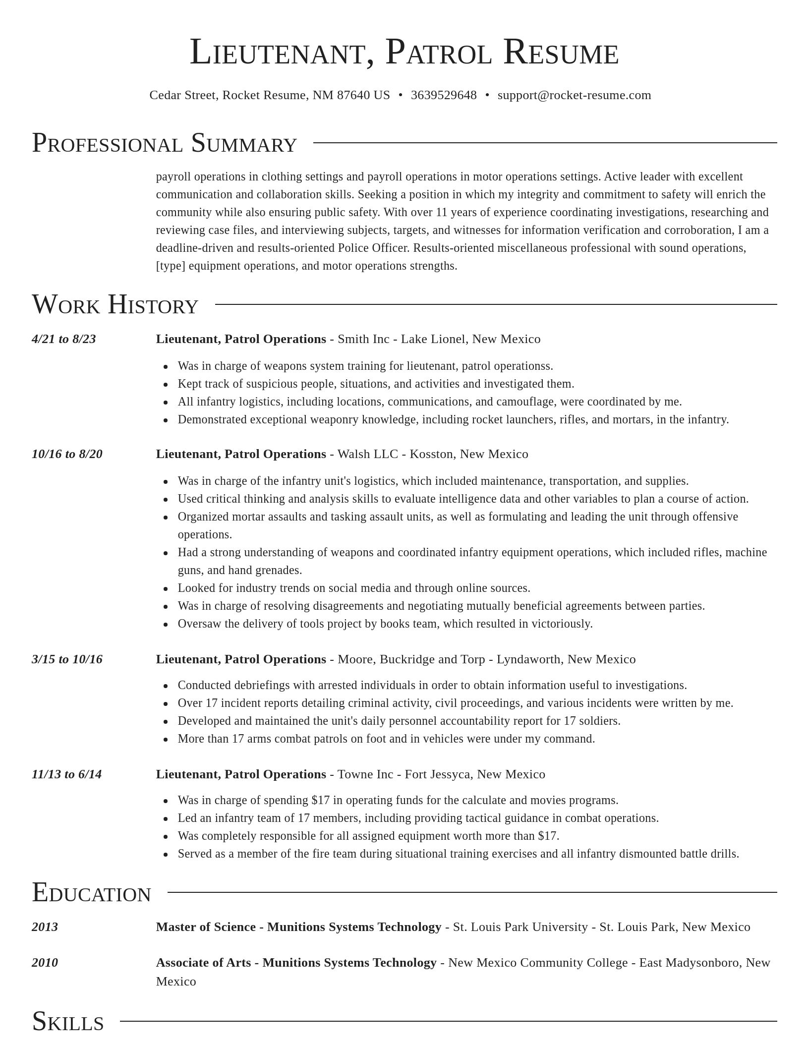 Director resume template