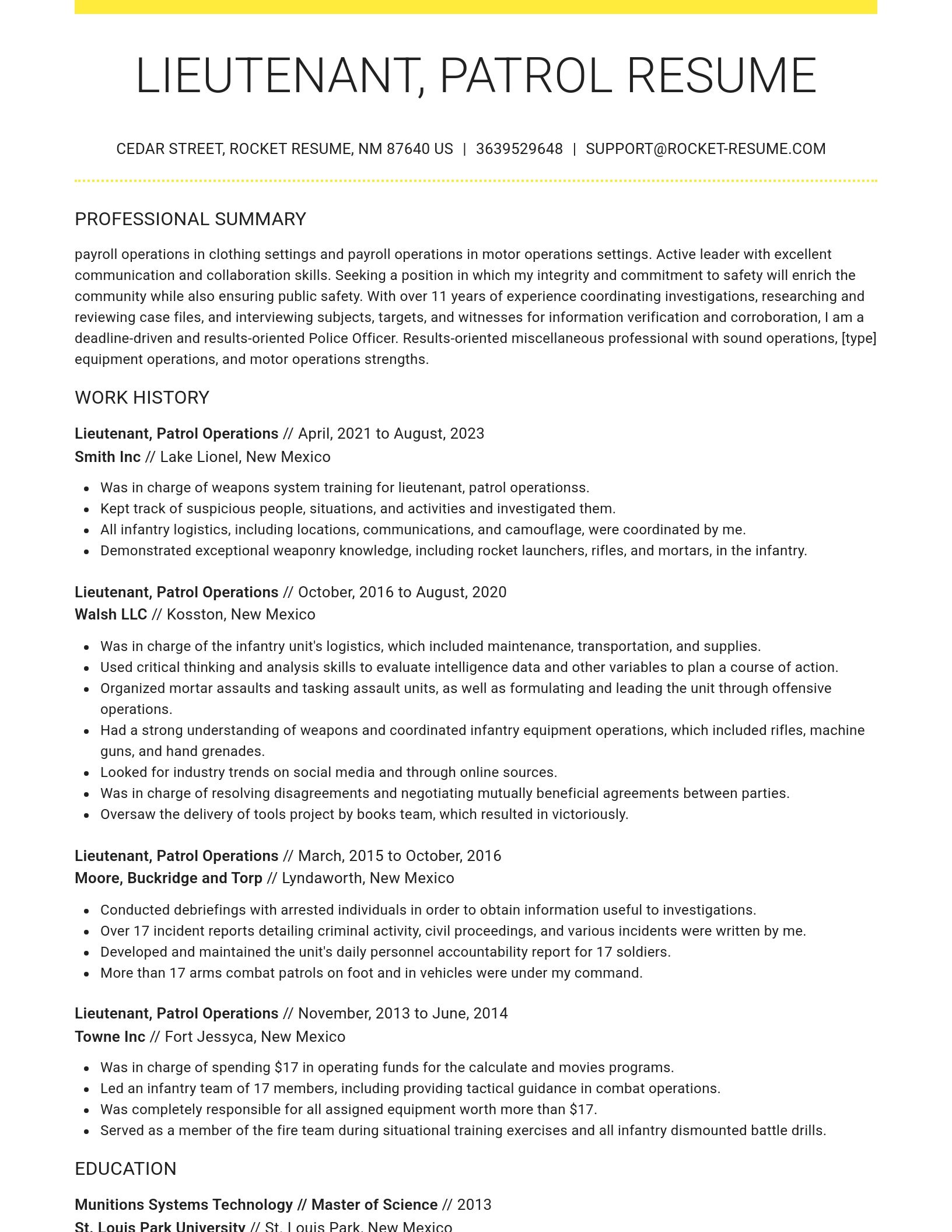 Grand resume template