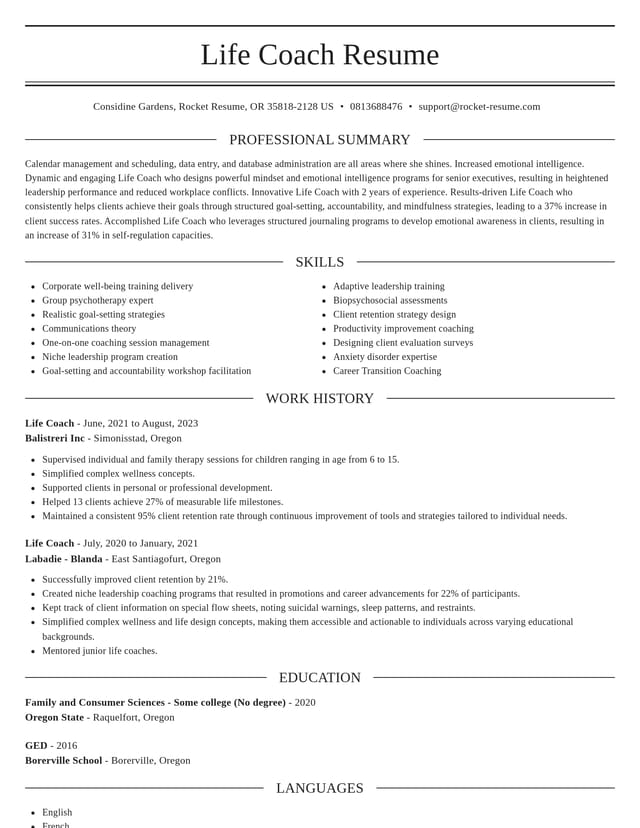 Elegant resume template