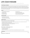 Life Coach resume template