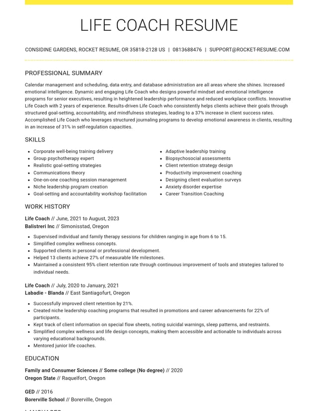 Grand resume template