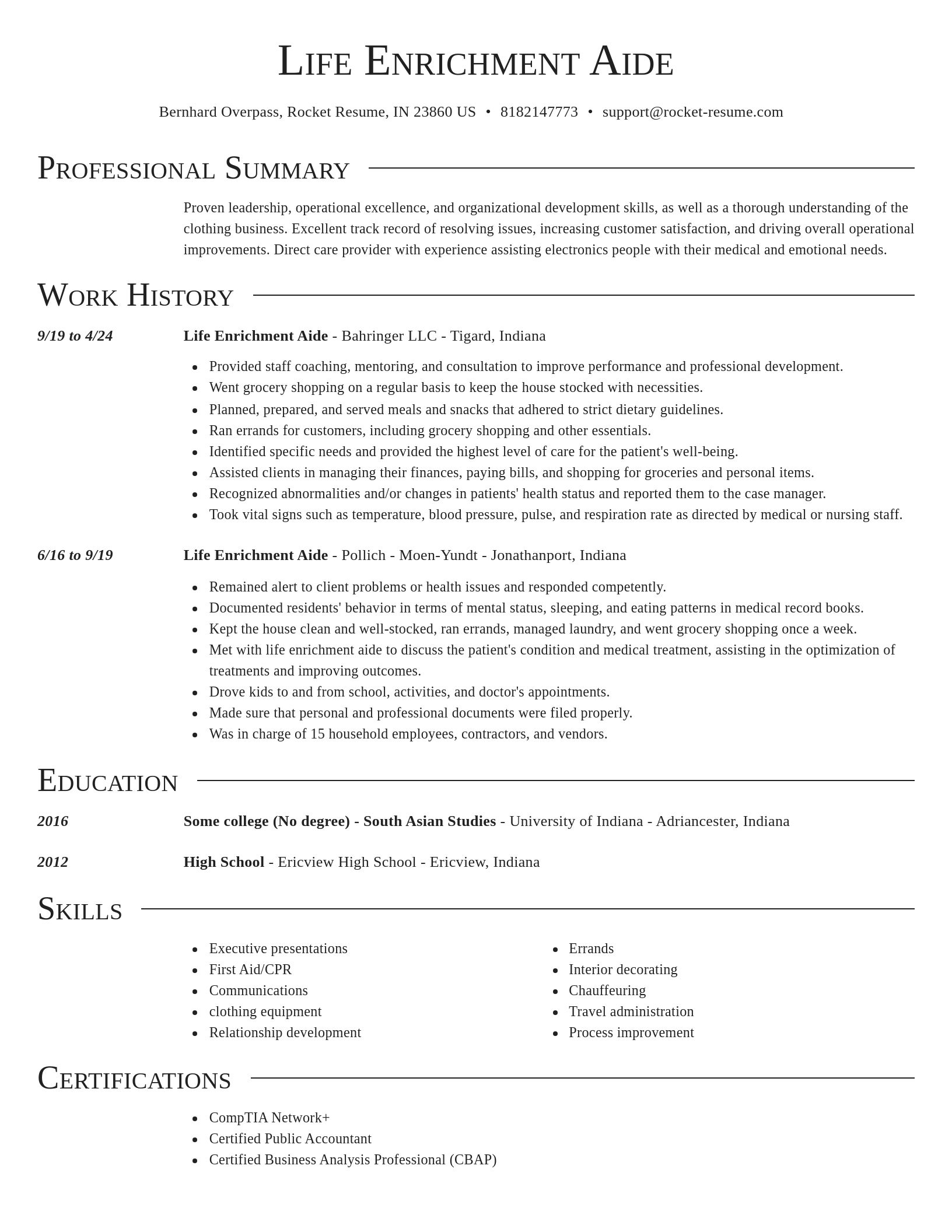 Director resume template