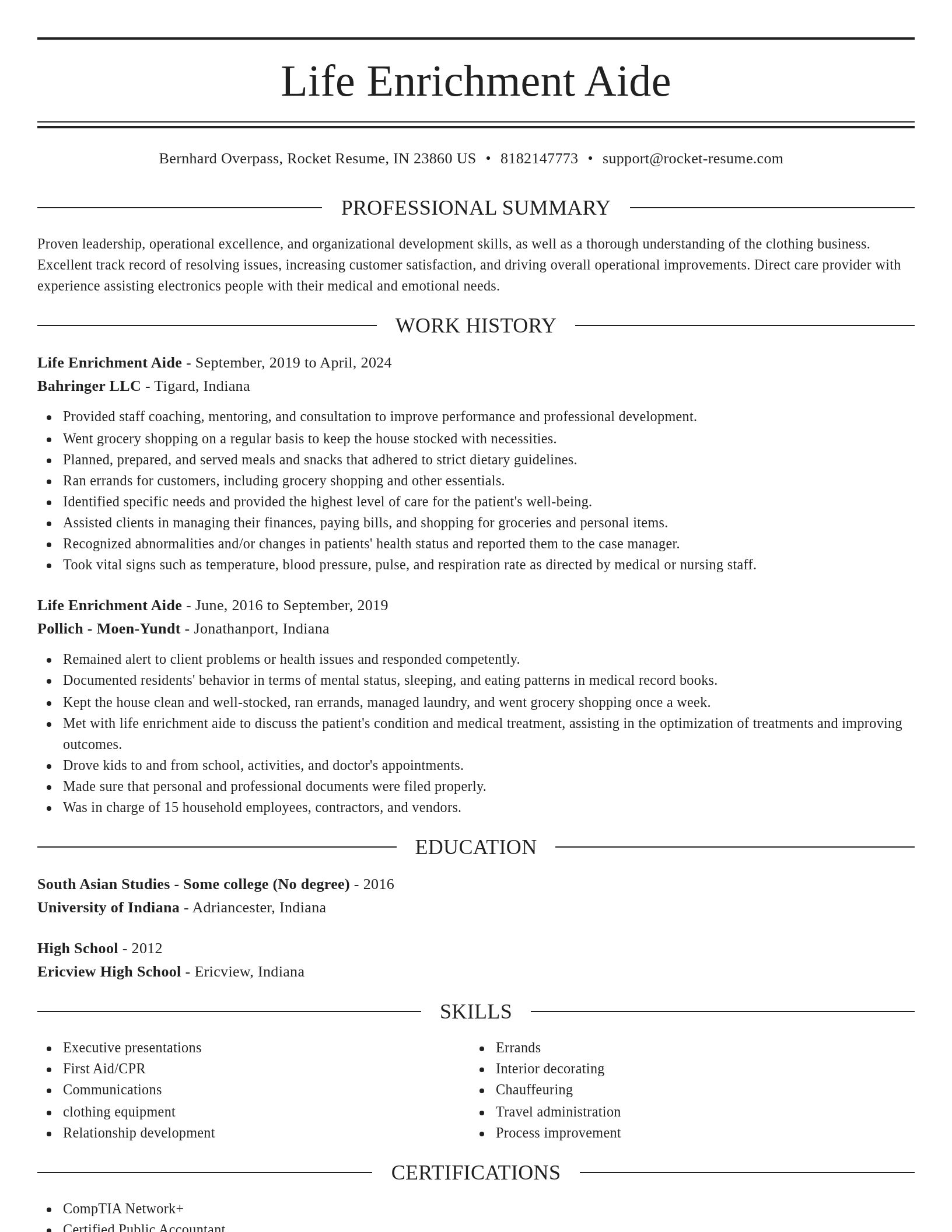 Elegant resume template