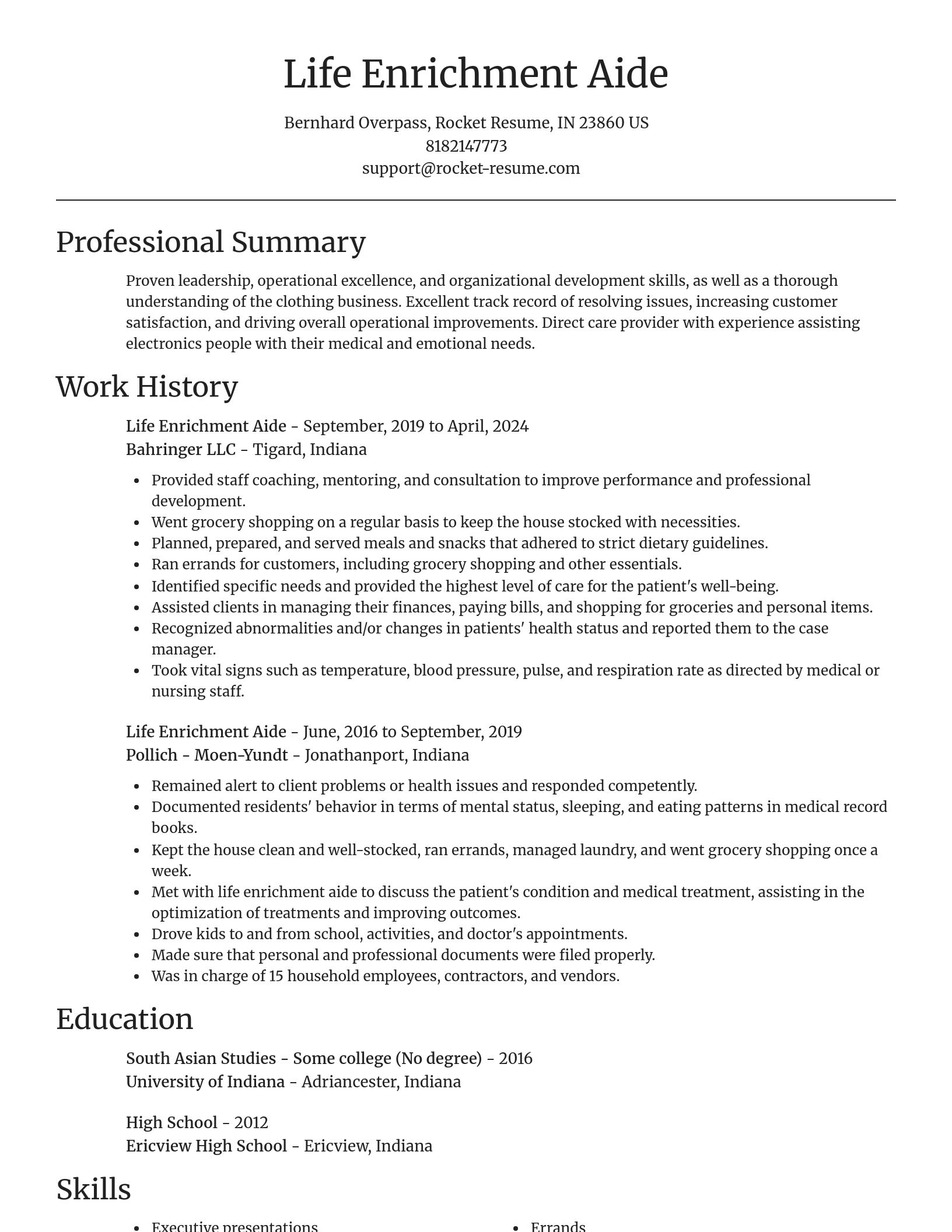 Focal Point resume template