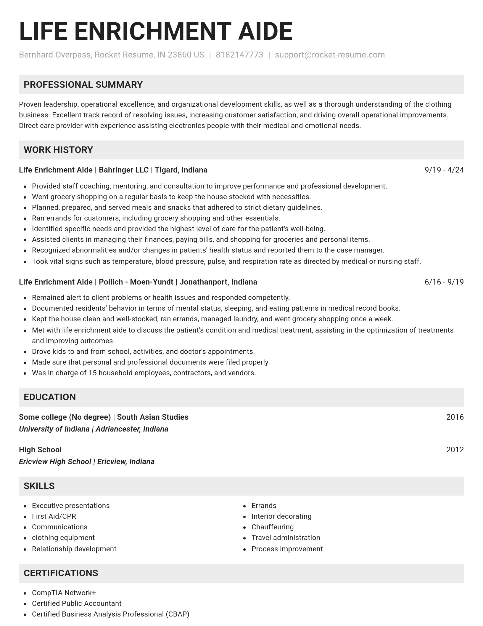 Genius resume template