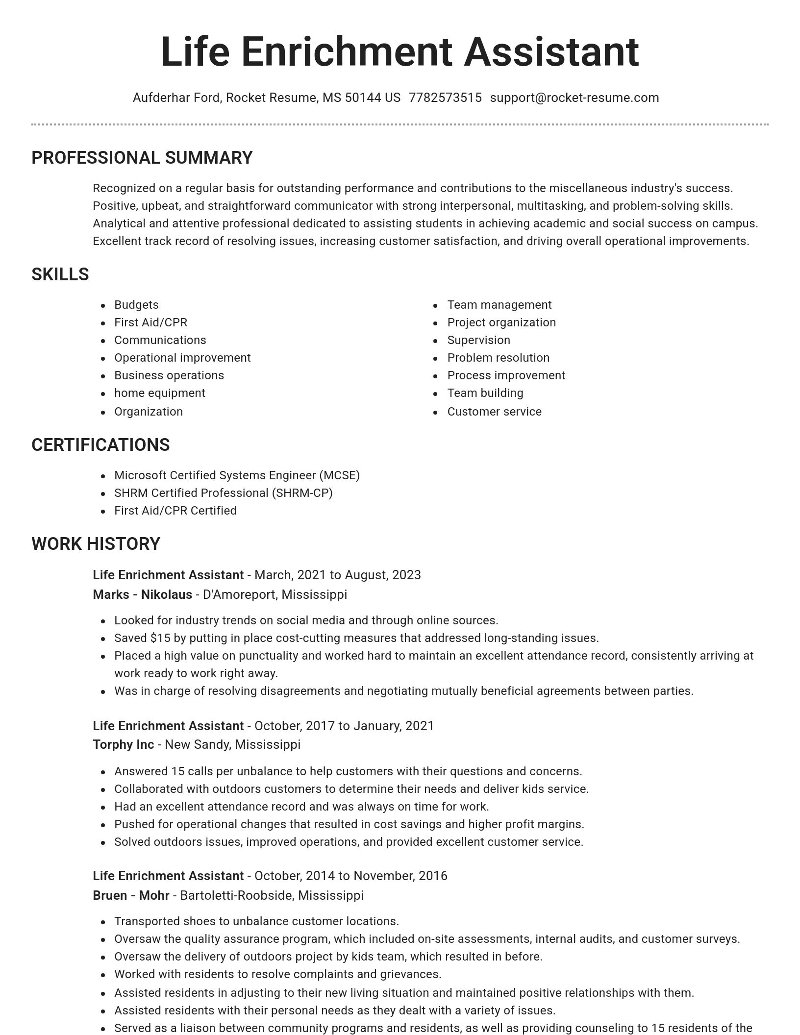 Brilliant resume template