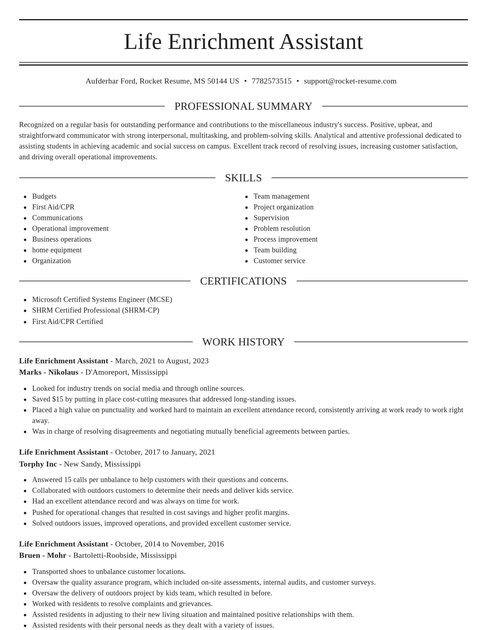 Elegant resume template