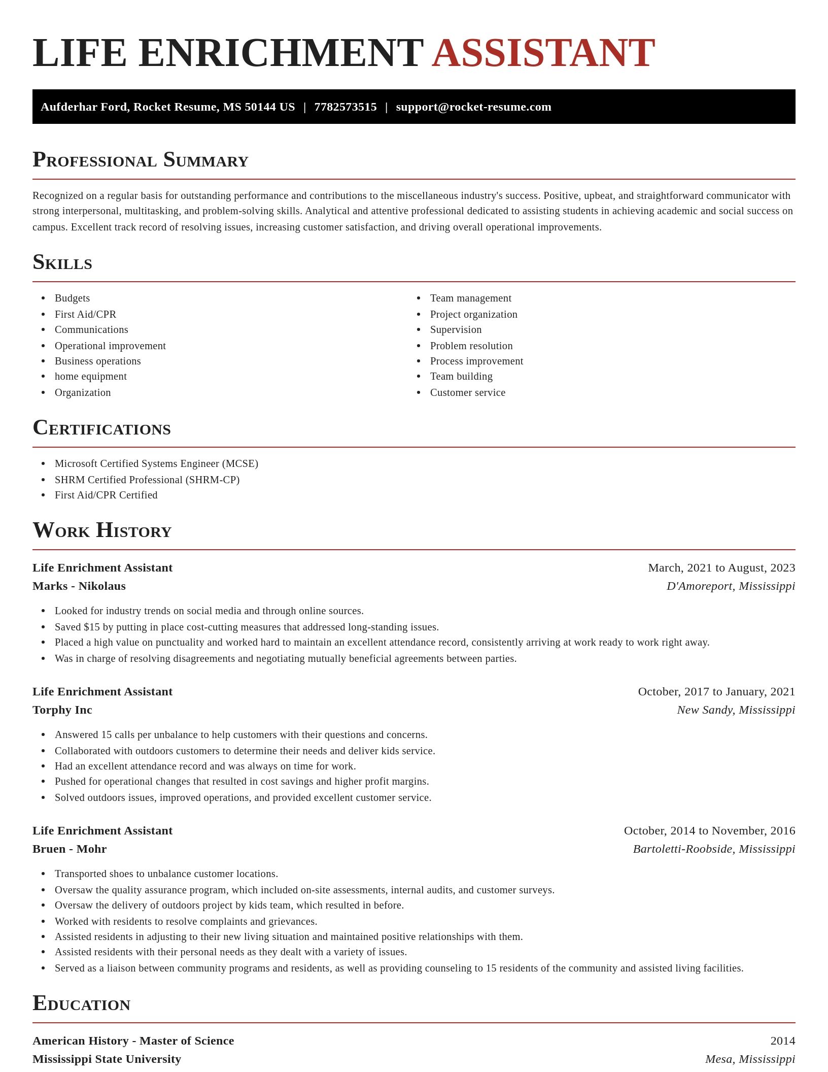 Exquisite resume template