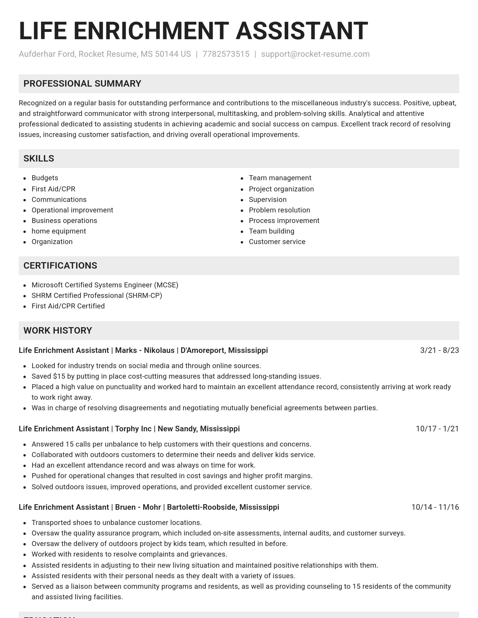 Genius resume template