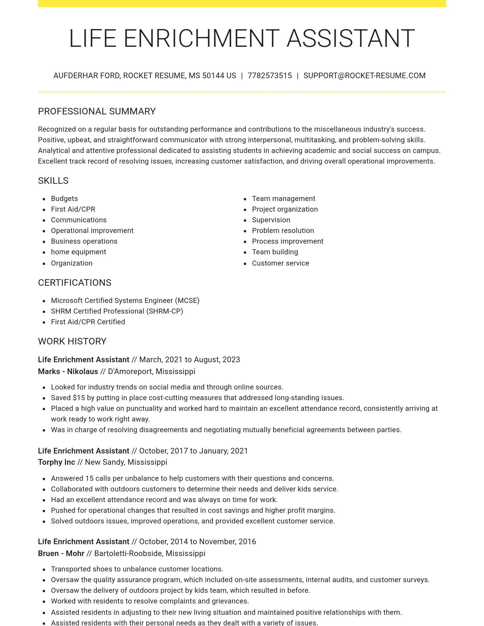 Grand resume template
