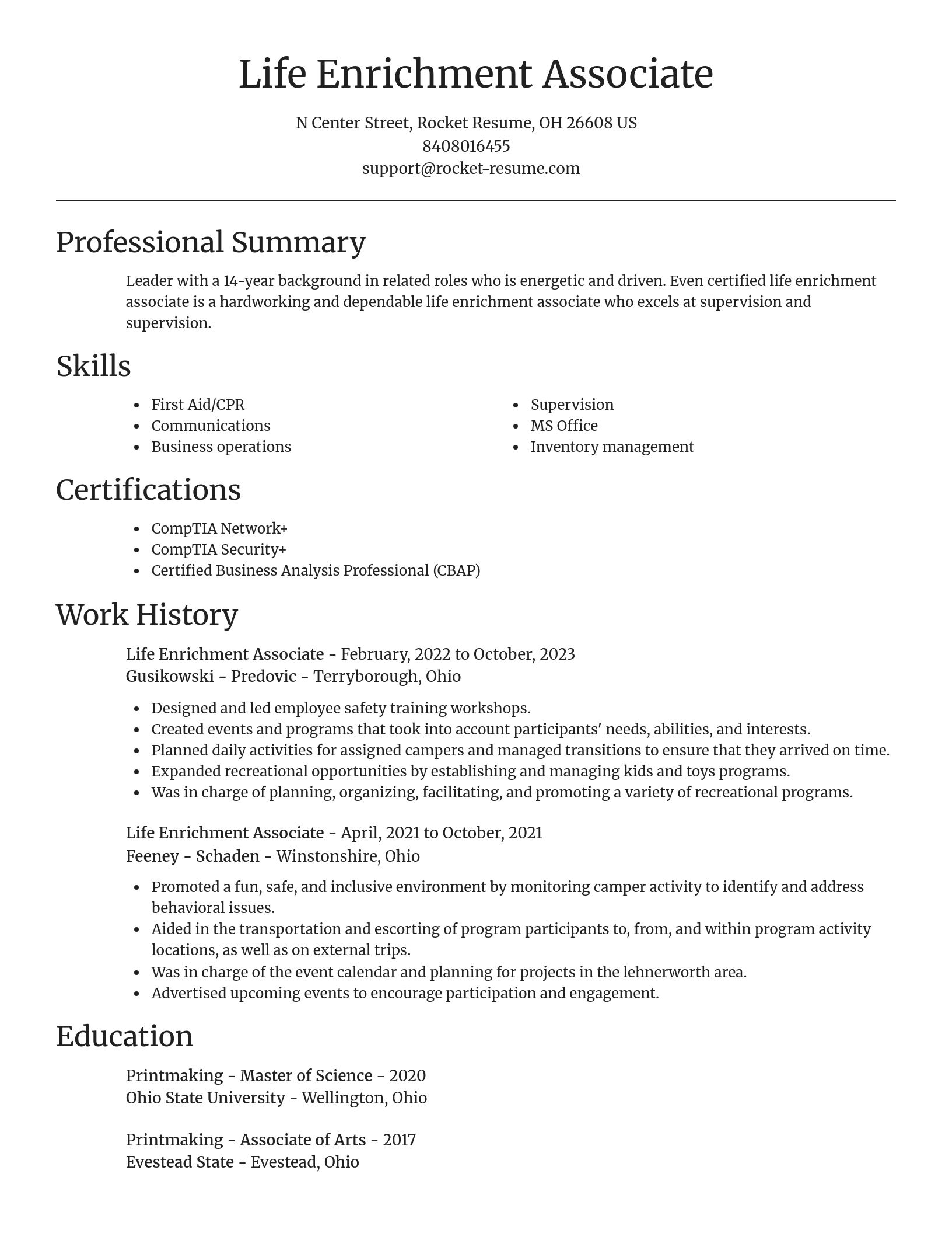 Focal Point resume template