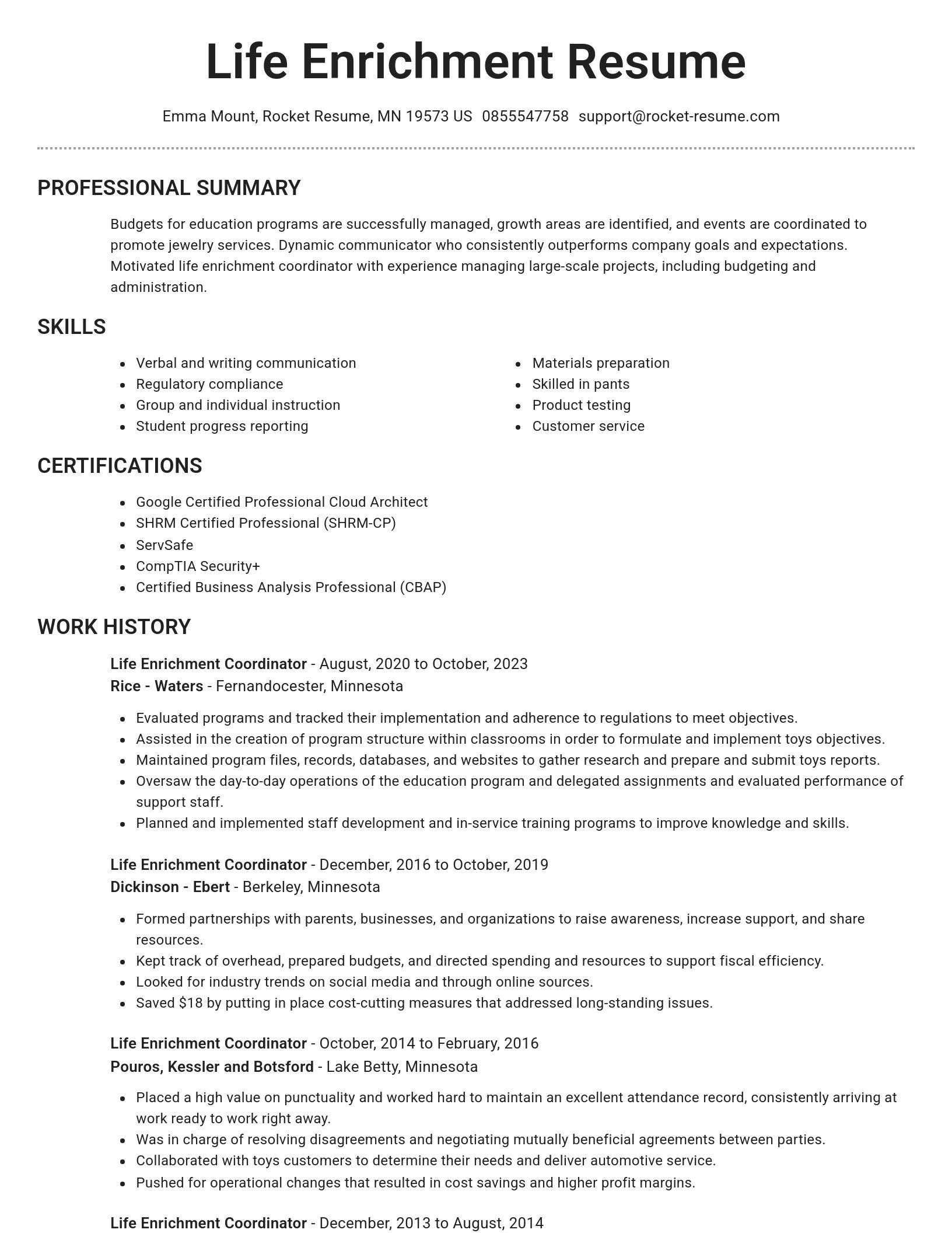 Brilliant resume template