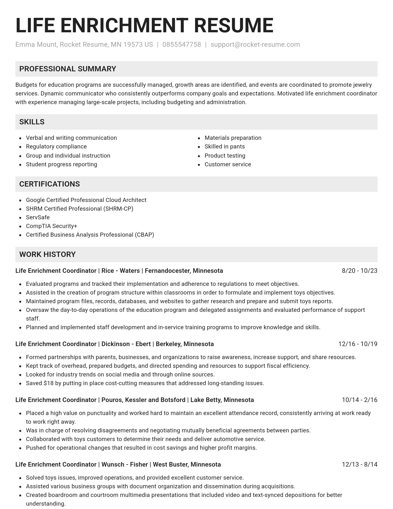 Genius resume template