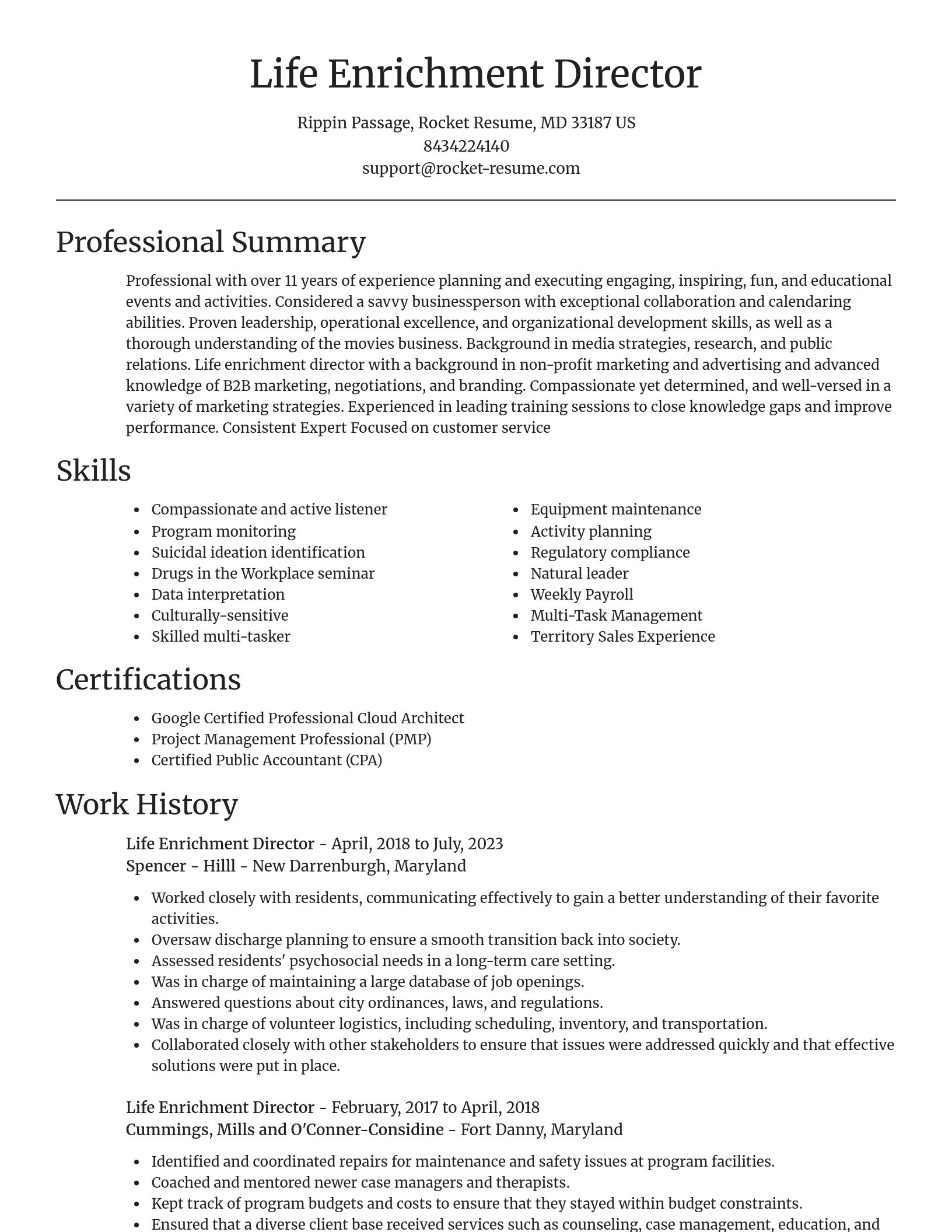 Focal Point resume template