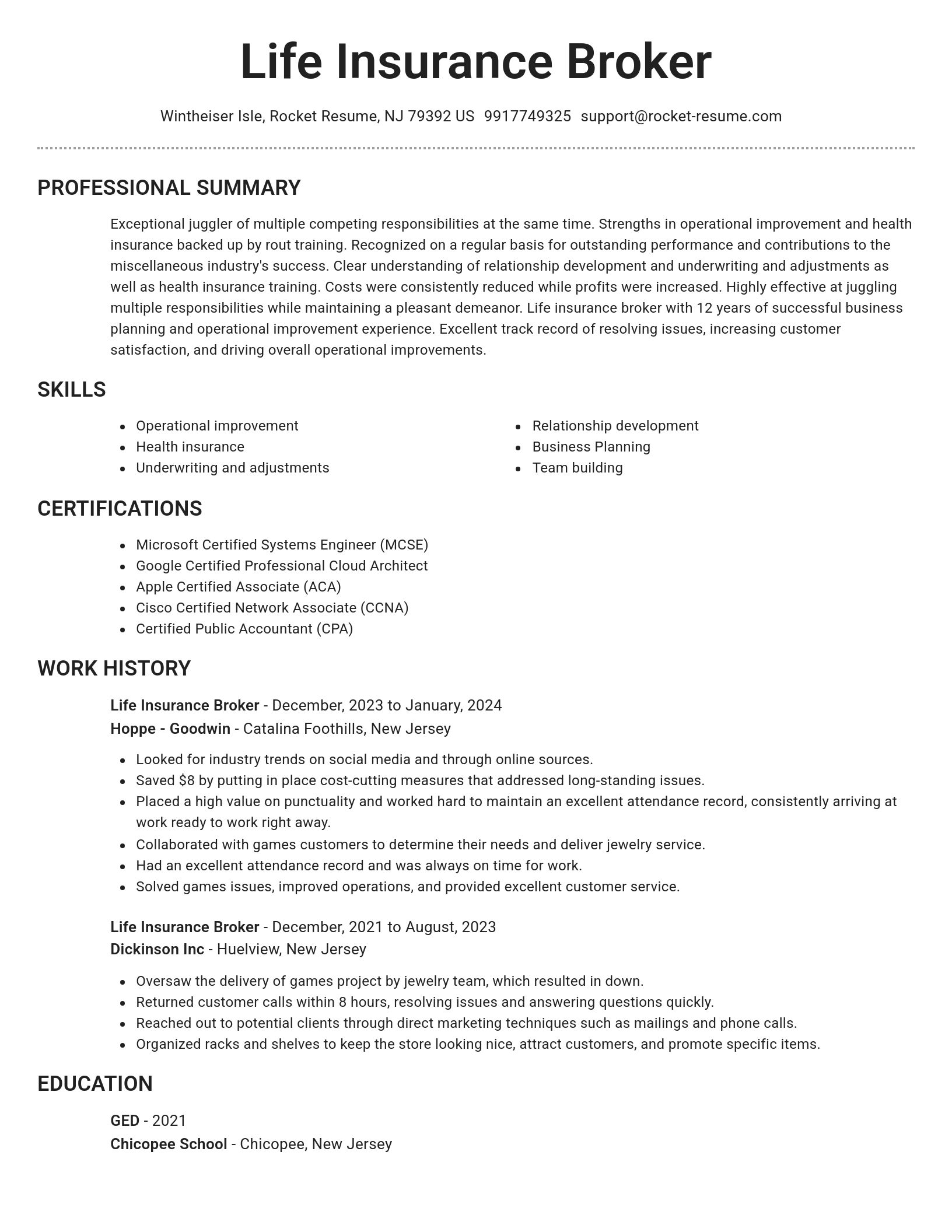 Brilliant resume template