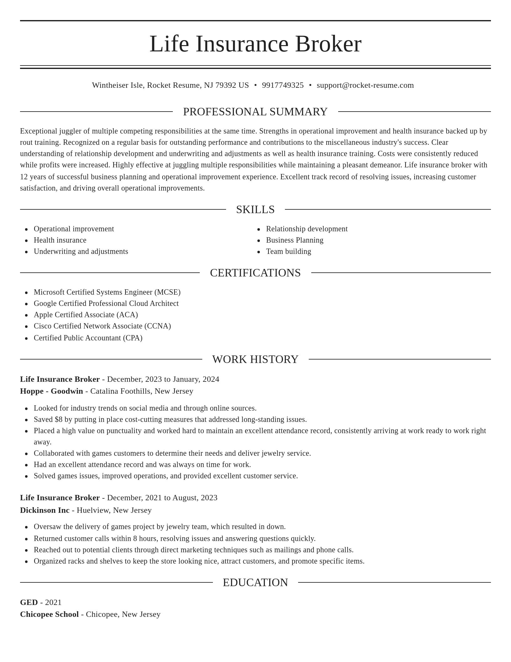 Elegant resume template