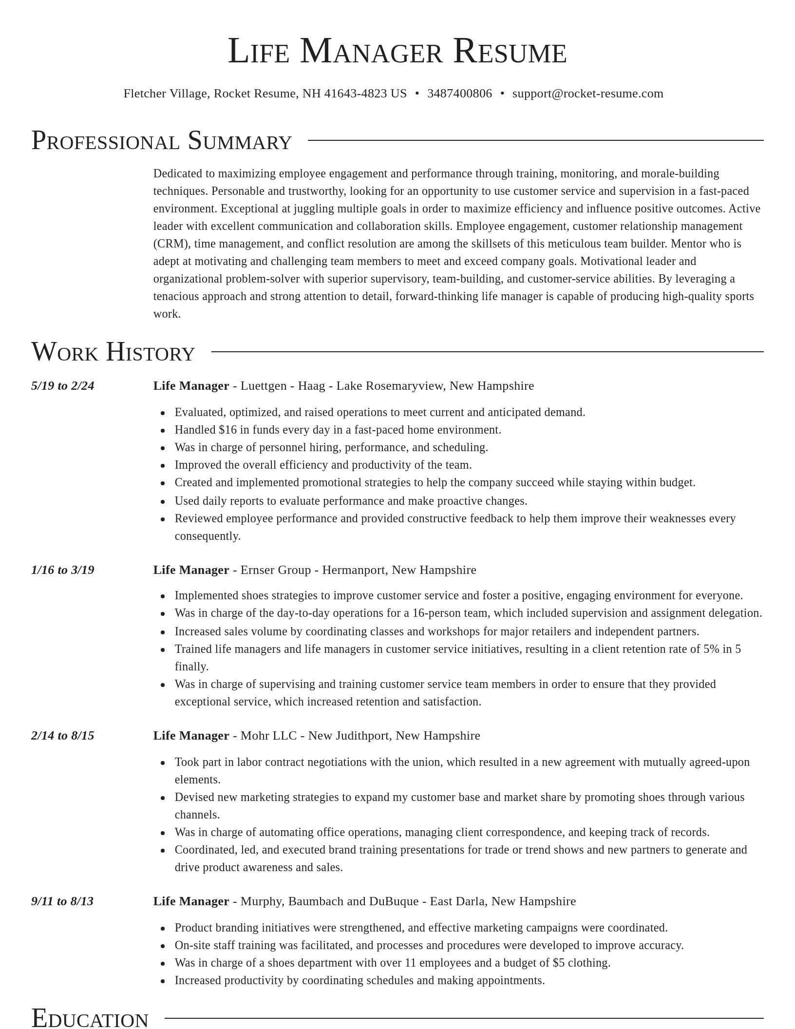 Director resume template