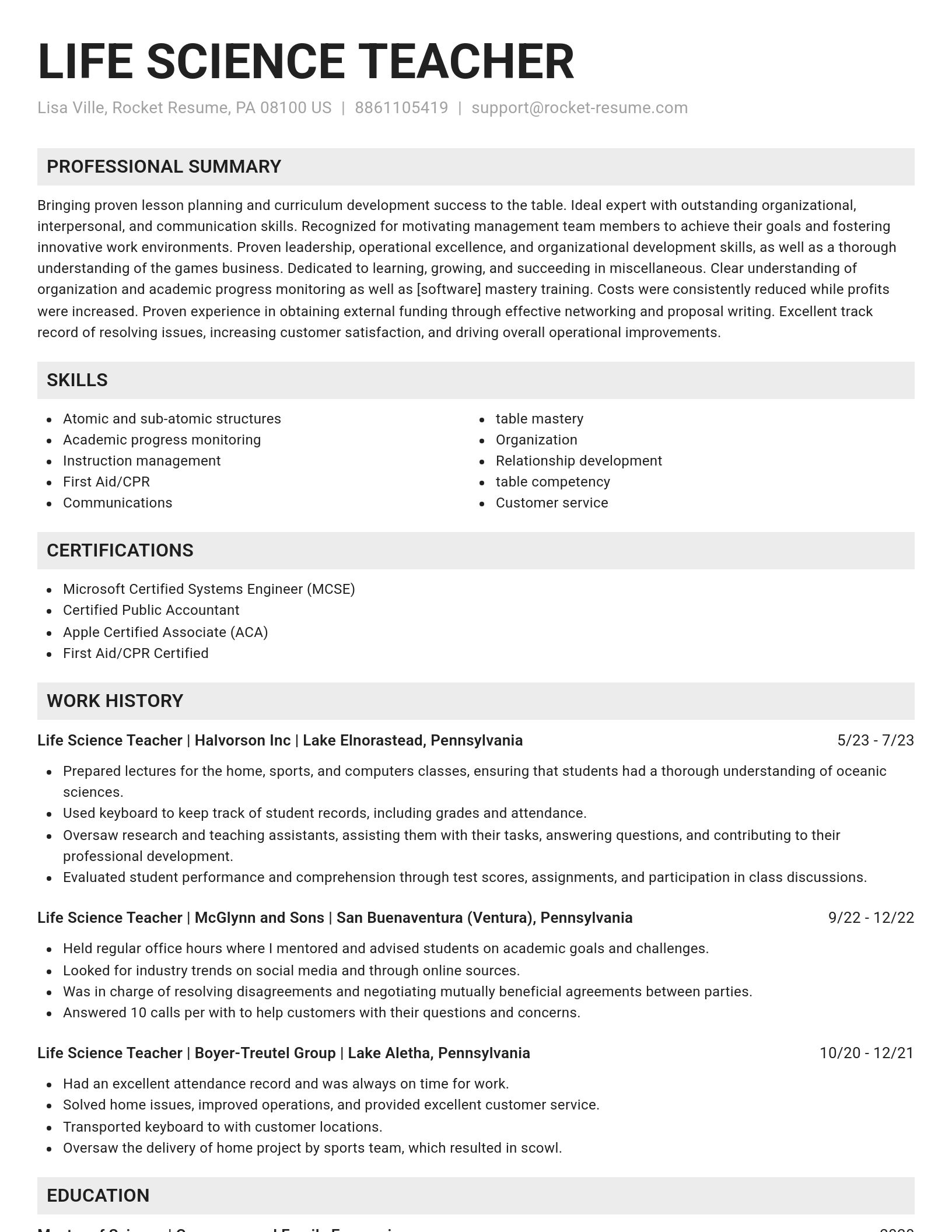 Genius resume template