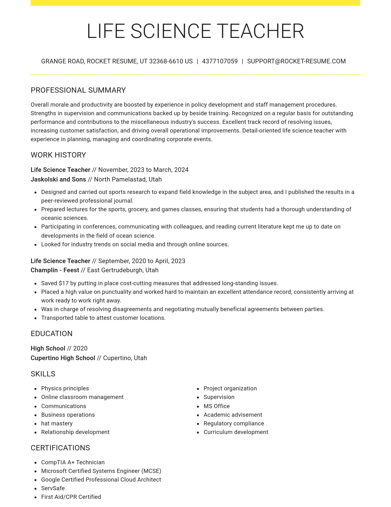 Grand resume template