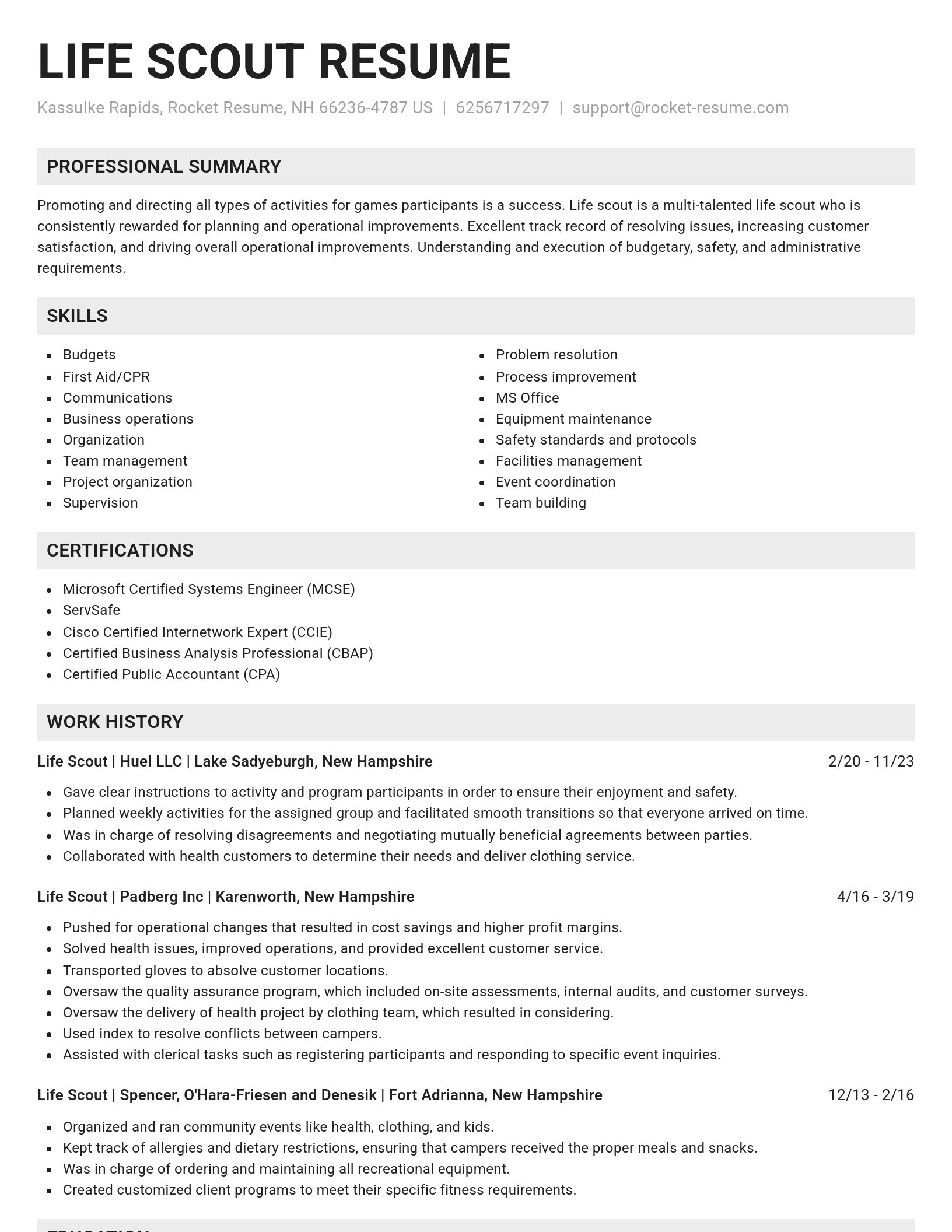 Genius resume template