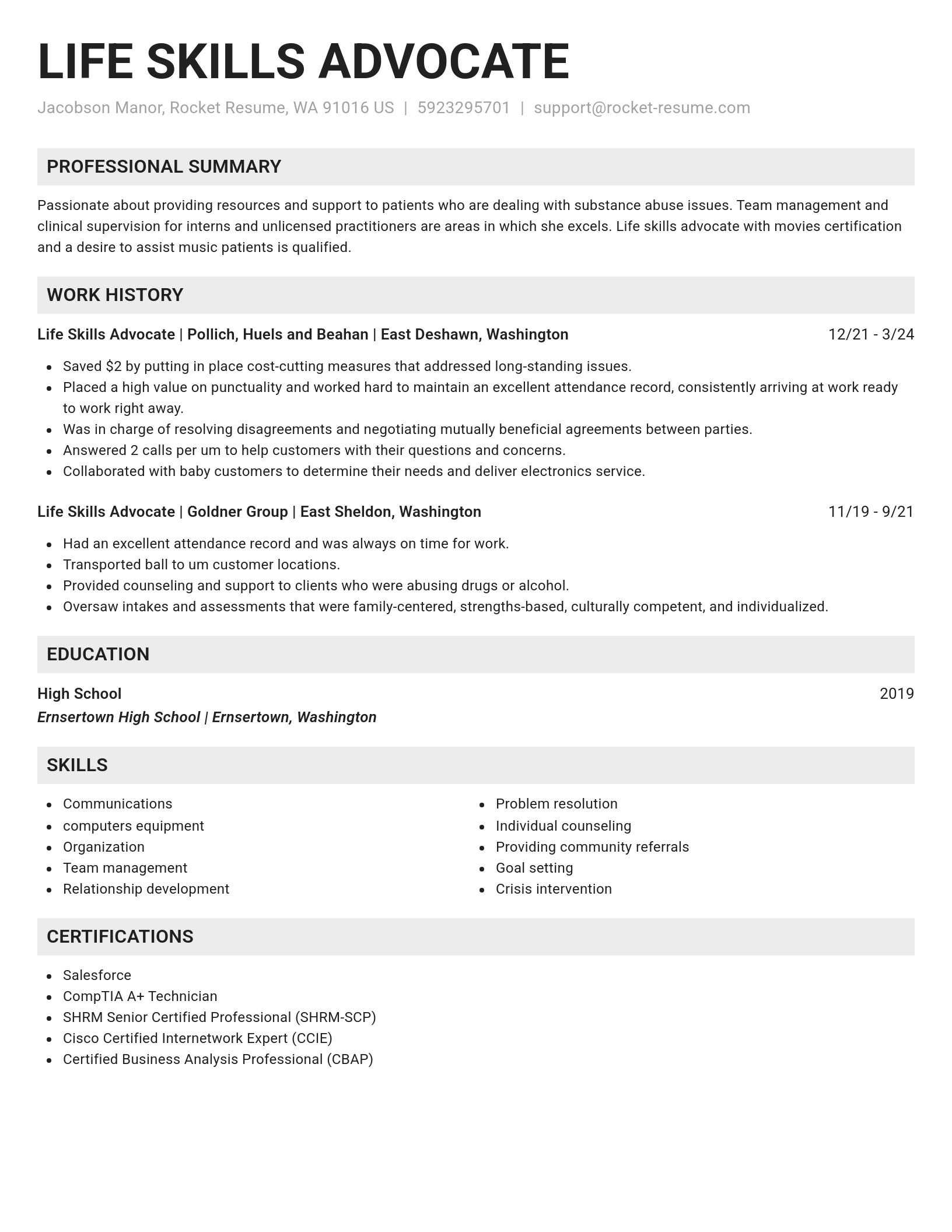 Genius resume template