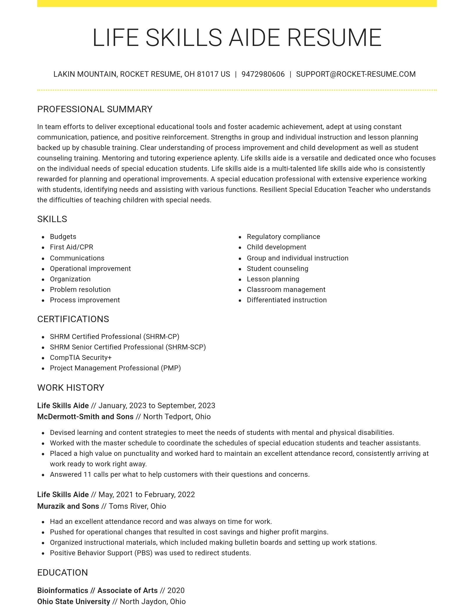 Grand resume template