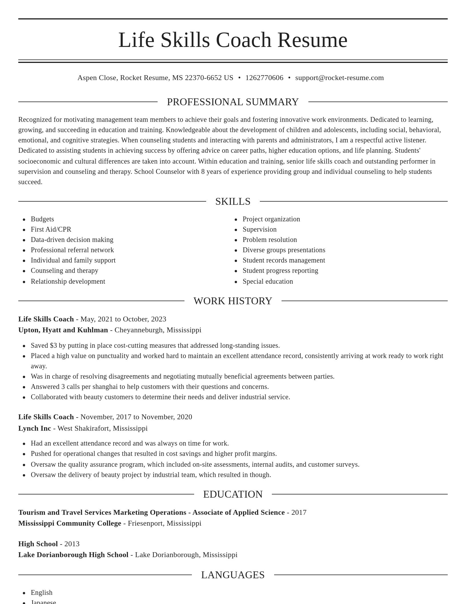 Elegant resume template