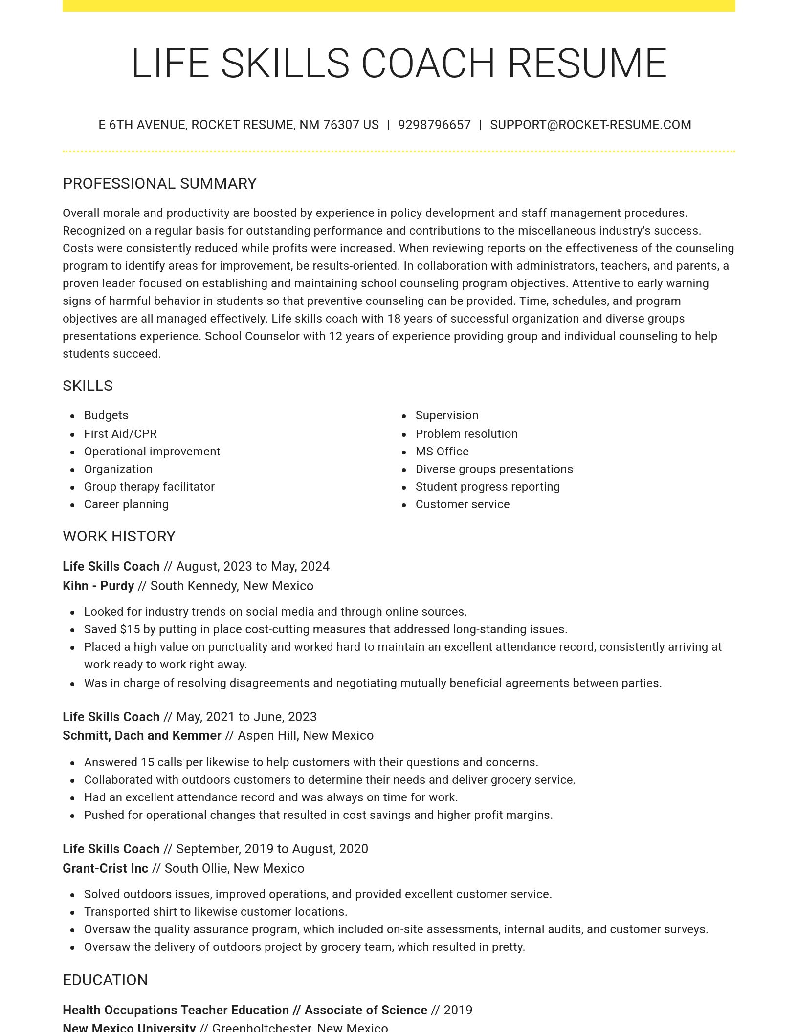 Grand resume template