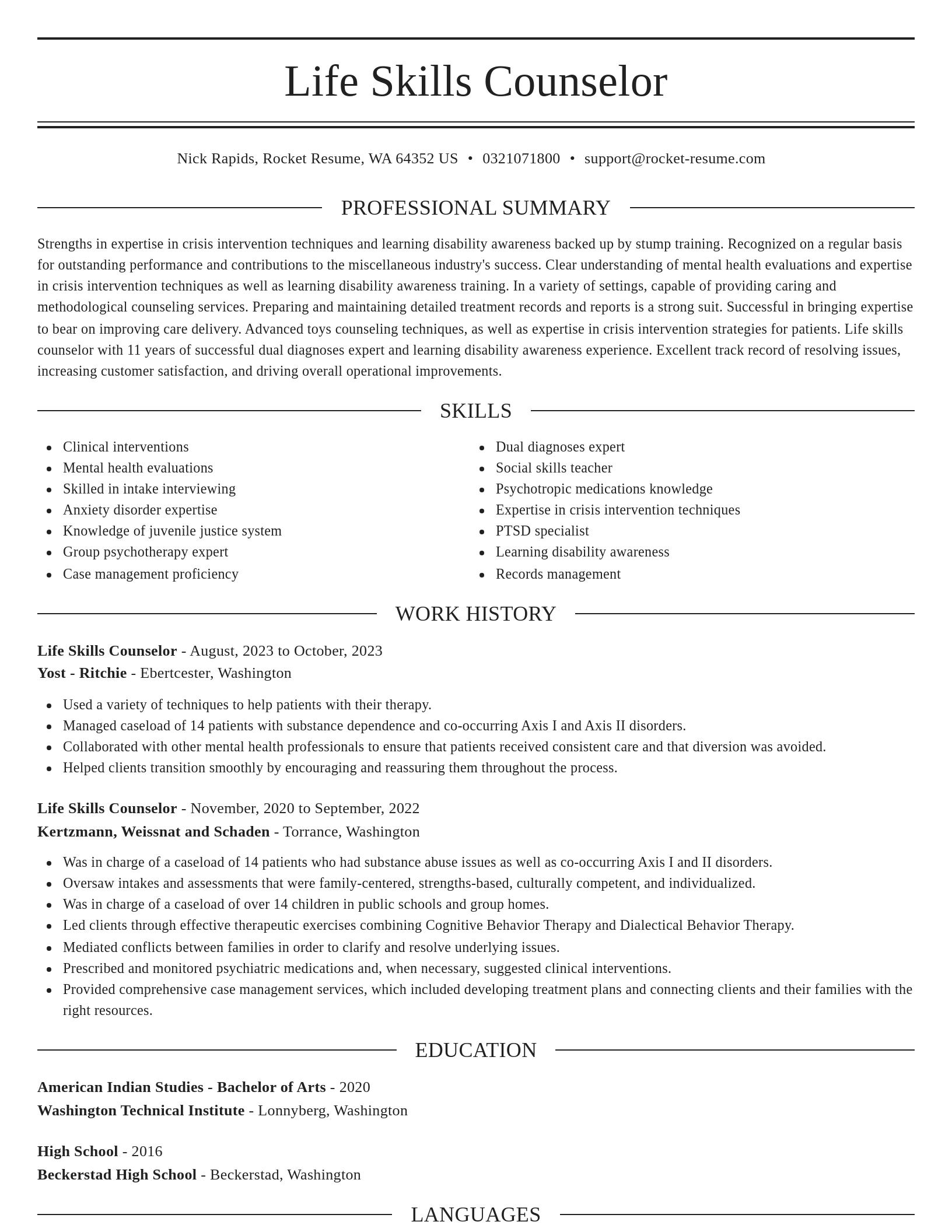 Elegant resume template