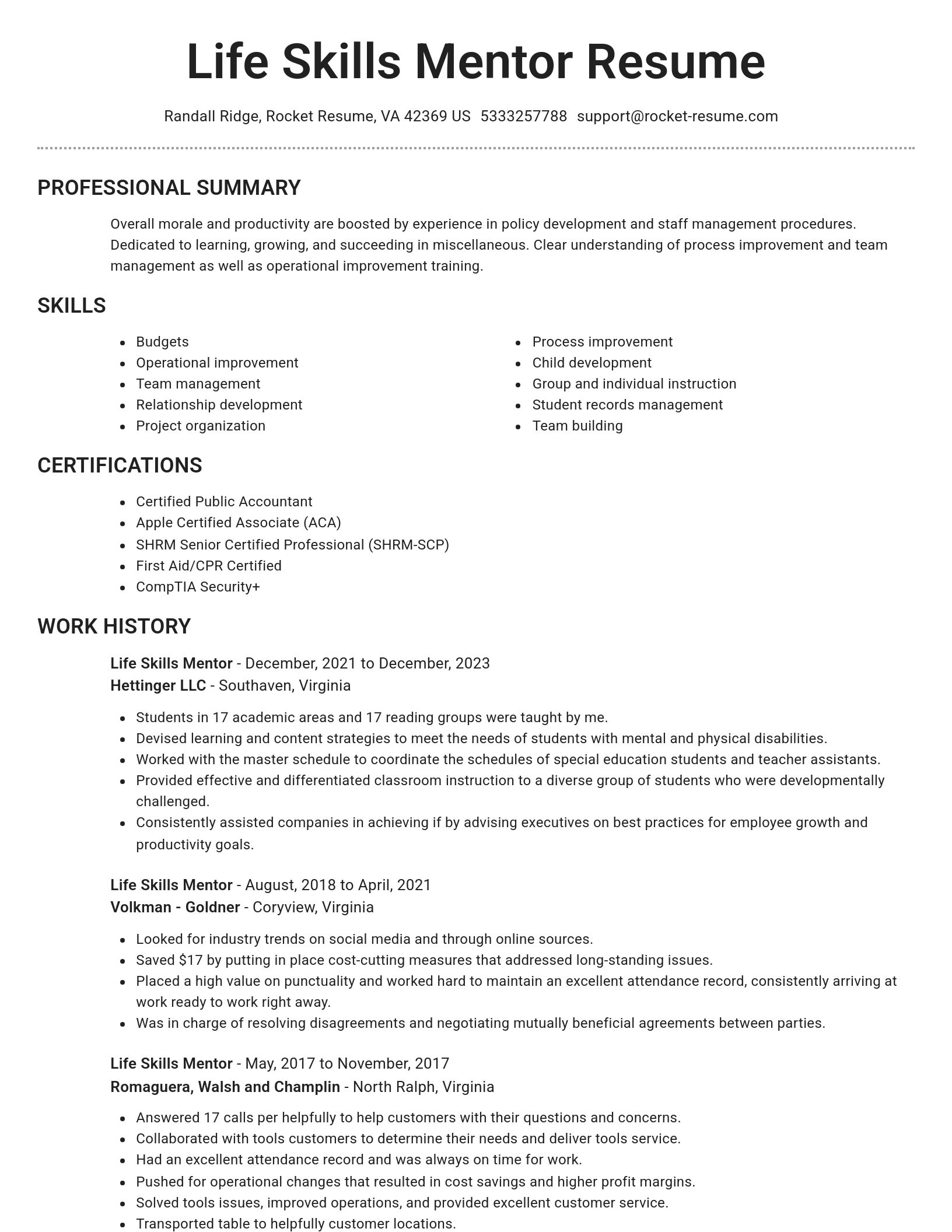 Brilliant resume template