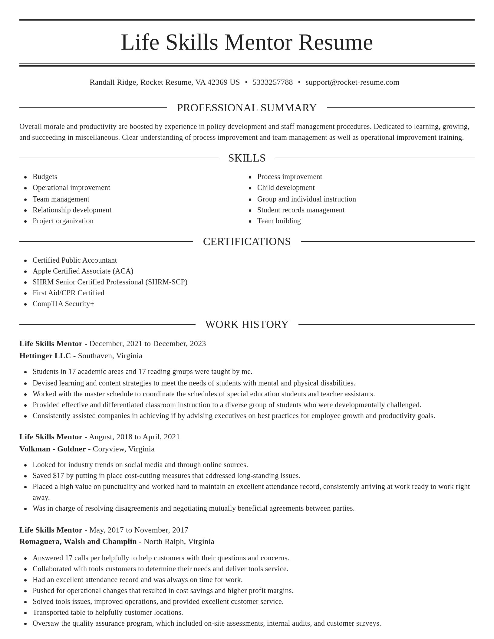 Elegant resume template