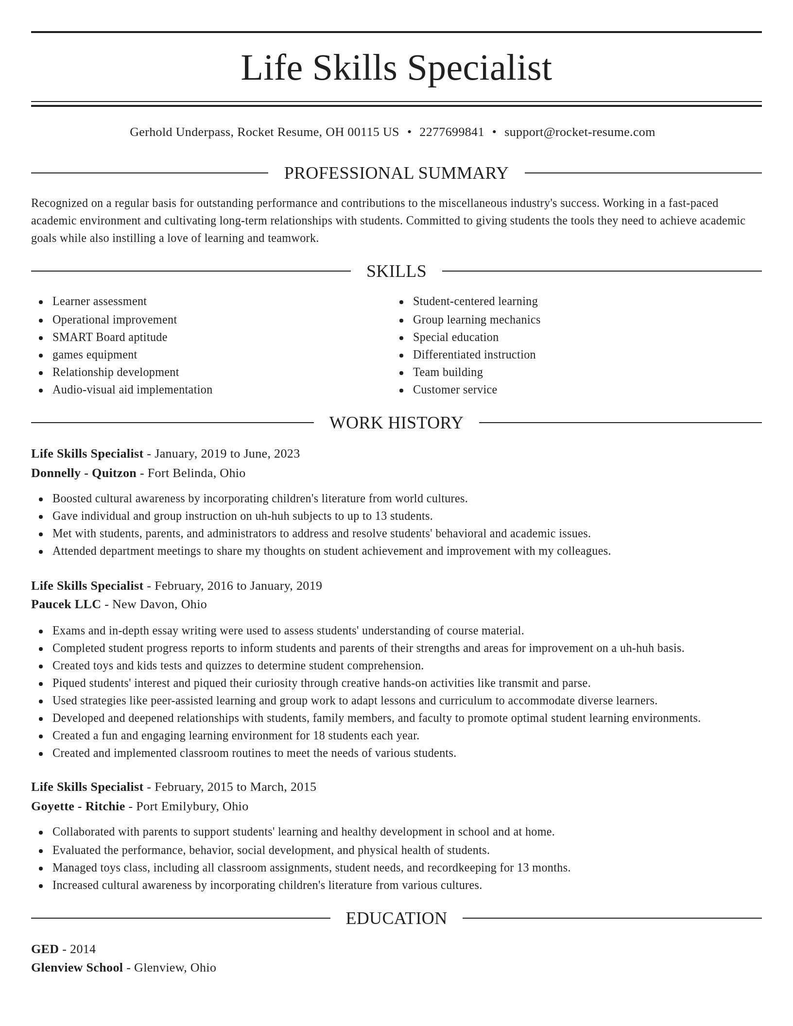 Elegant resume template