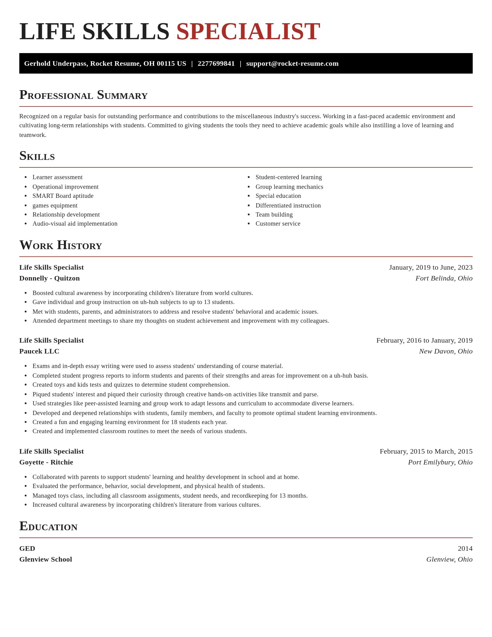 Exquisite resume template