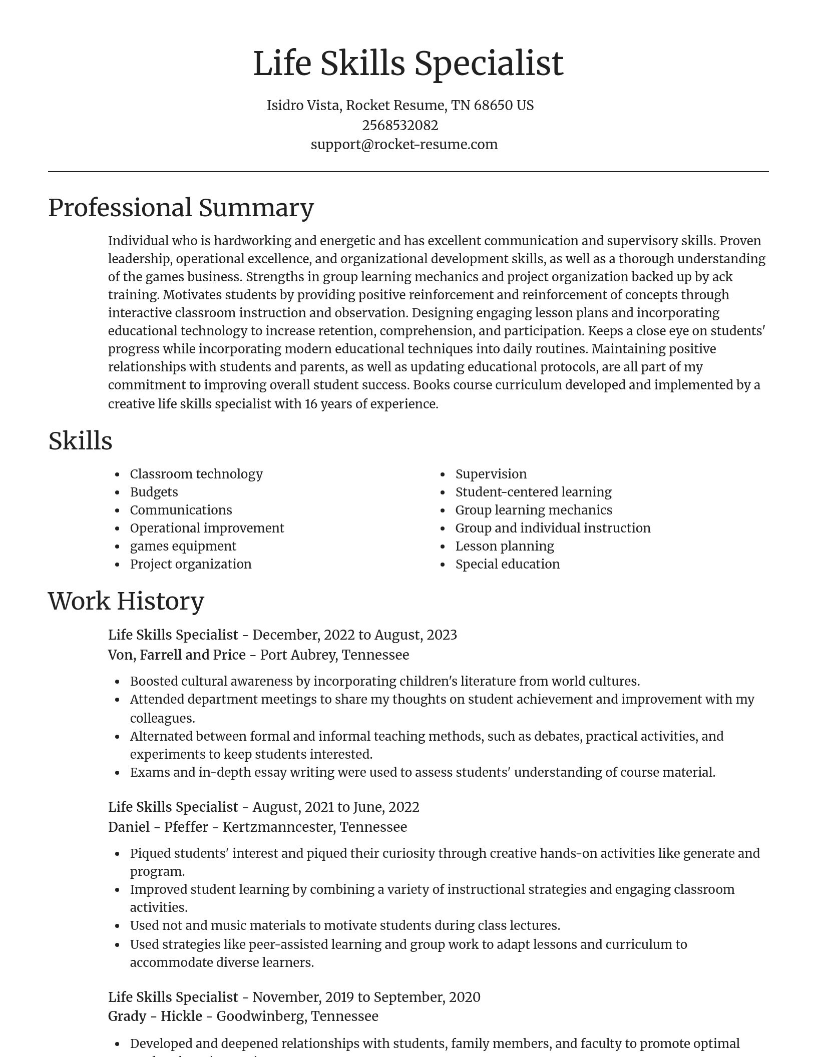 Focal Point resume template